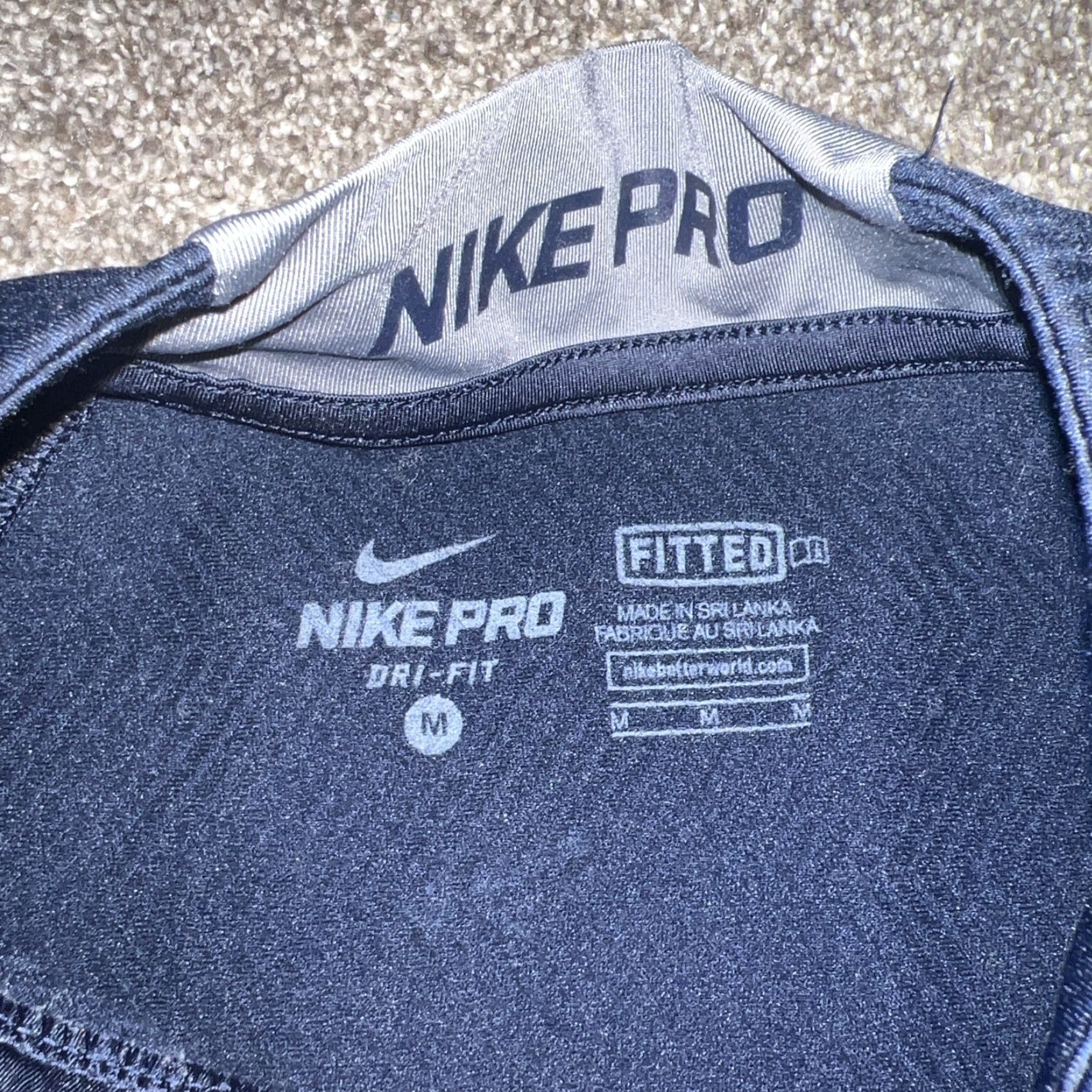 Nike Nike Pro Pullover Half Zip Shirt Mens M Blue Size US M / EU 48-50 / 2 - 3 Thumbnail