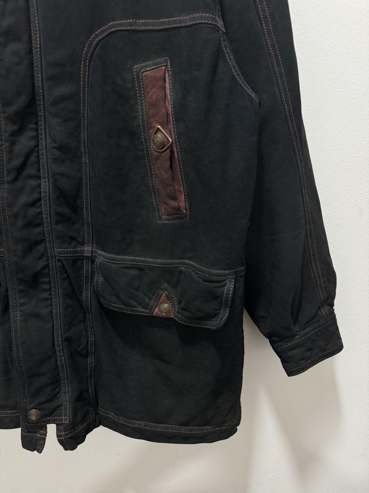 Japanese Brand × Vintage VINTAGE CONCERIA EGERIA SRL SUEDE LEATHER JACKET Size US L / EU 52-54 / 3 - 4 Thumbnail