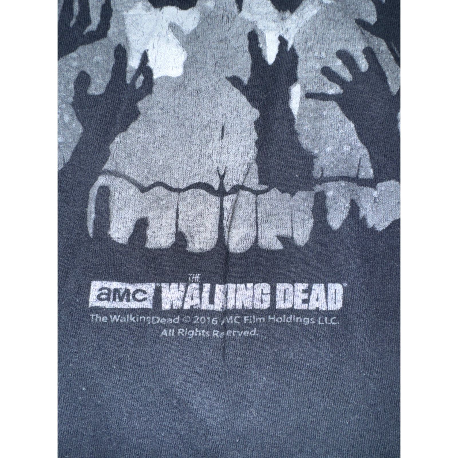 OAMC Walking Dead AMC T-Shirt Black Men’s Large Short Sleeve Graphic Print Zombie Skull 2016 Horror Movie TV Merch Mens Size US L / EU 52-54 / 3 - 3 Thumbnail