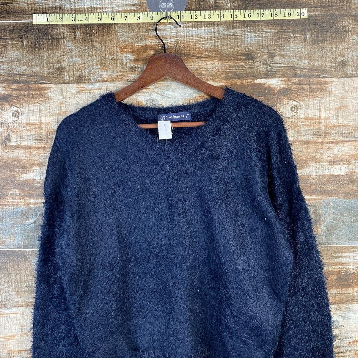 Vintage DL As Know As Dark Blue shaggy fur Mohair Knitwear #C1093 Size S / US 4 / IT 40 - 2 Thumbnail