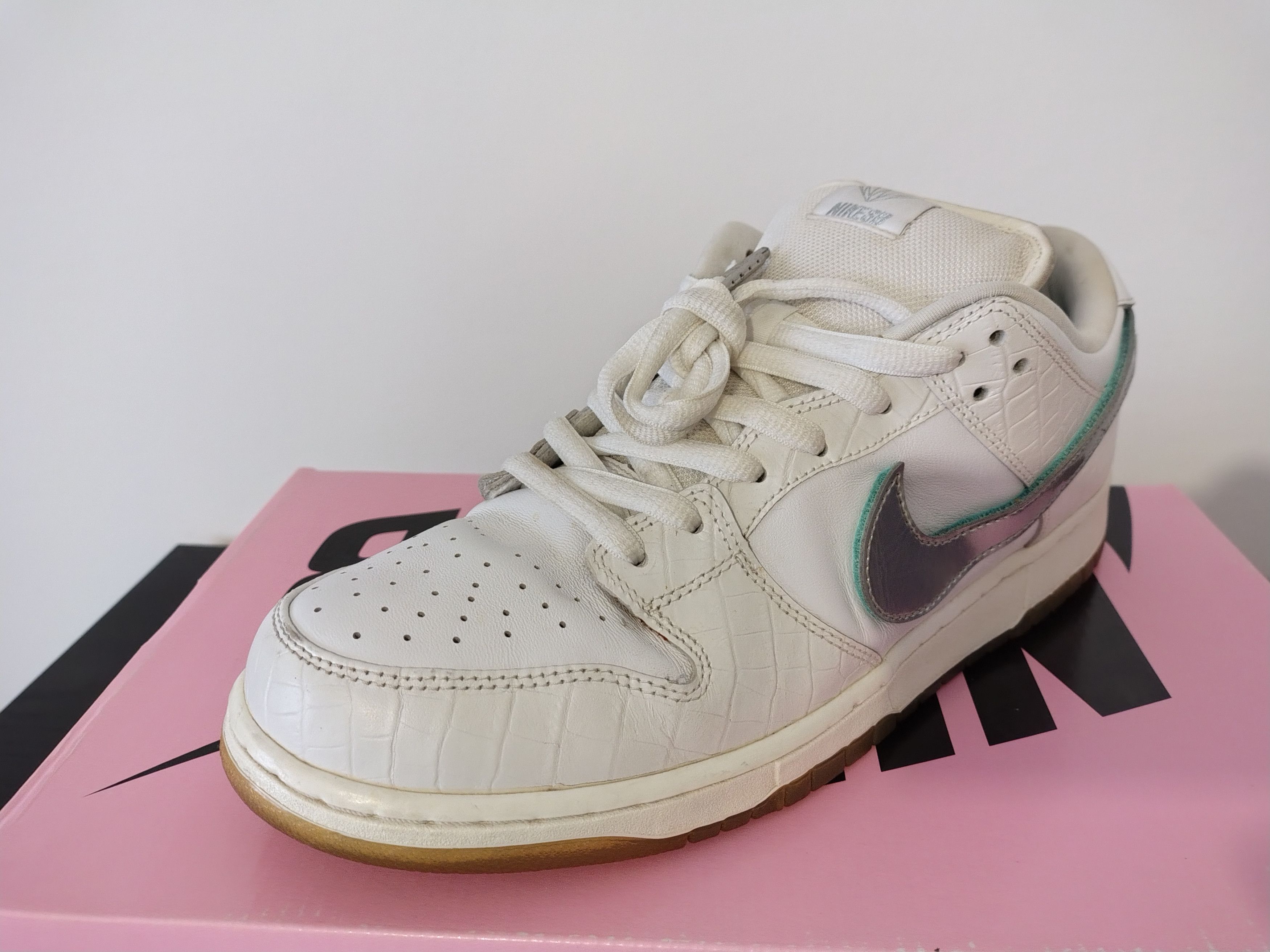 Nike SB Nike SB Dunk Low Diamond Supply Co. White Diamond Size US 13 / EU 46 - 1 Thumbnail