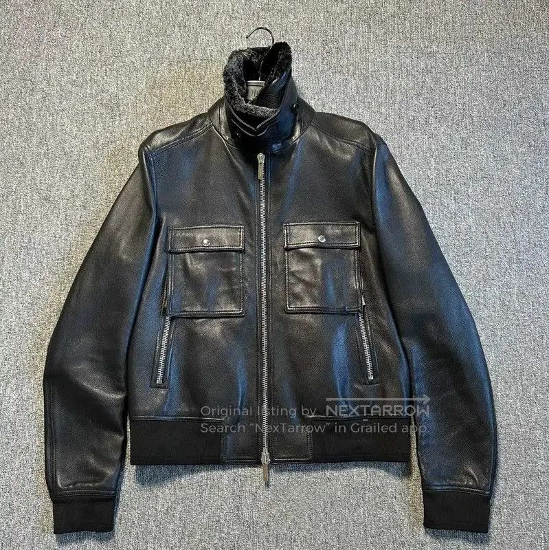Dior Dior Black Leather Mid-Length Coat for Men . Size US L / EU 52-54 / 3 - 3 Thumbnail
