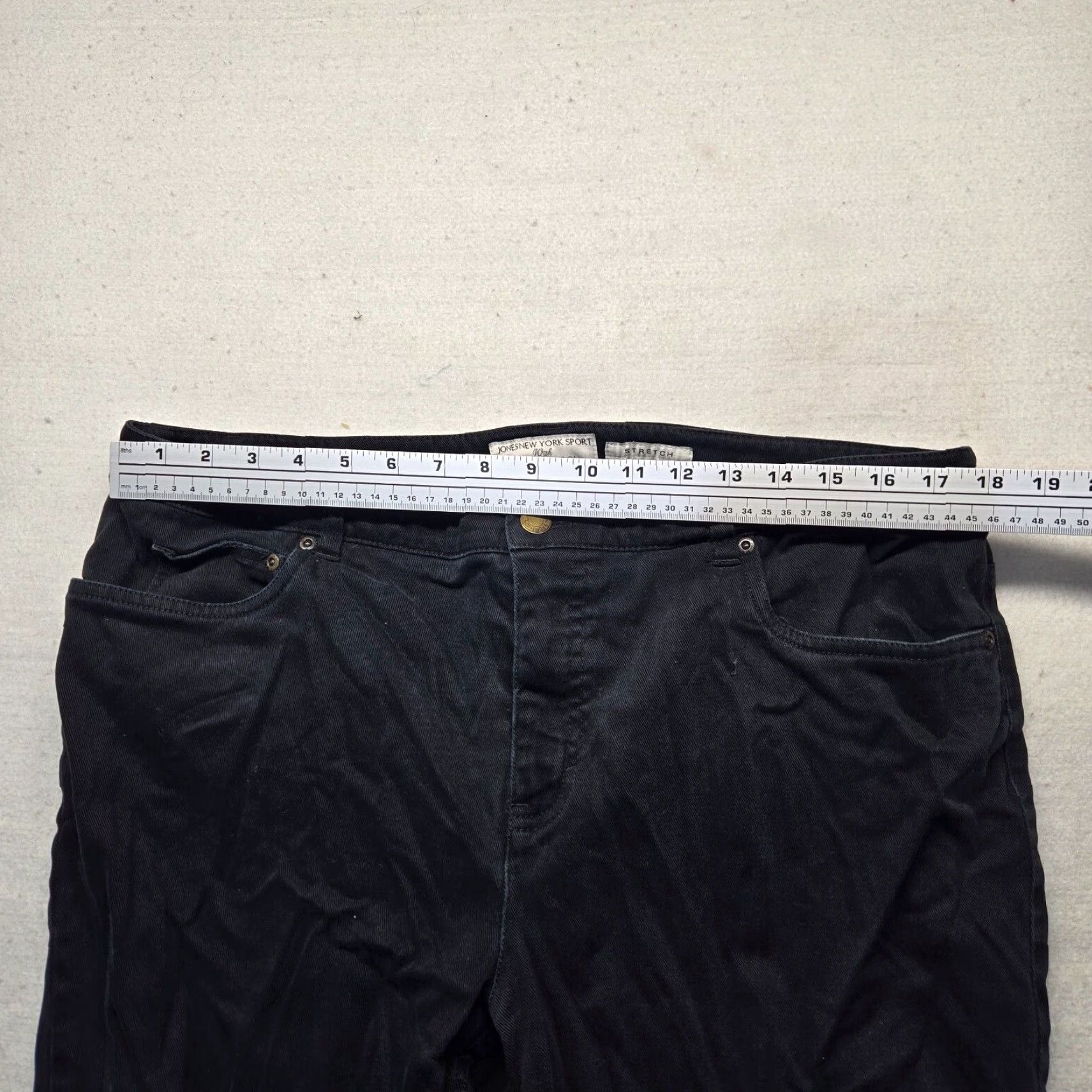 Jones New York Jones New York Sport Denim Pants - Women's Jeans with Stretch, Size 16, Black, Straight Leg, Regular, 16, Sport Theme, Women's Pants Size 38" / US 16 / IT 52 - 5 Thumbnail