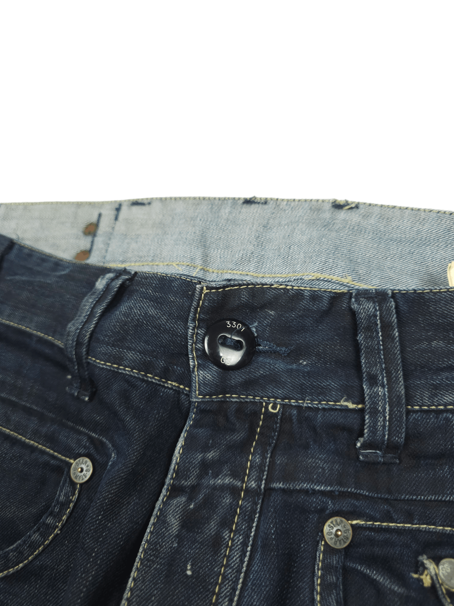 G-Star × Japanese Brand 💎 Size 32/32 Double Knee Y2K Distressed Denim Jeans Size US 32 / EU 48 - 7 Thumbnail