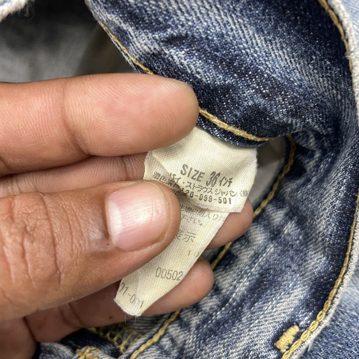 Levi's Vintage Levis 502 Distressed Faded Blue Jeans wc 344 Size US 36 / EU 52 - 10 Thumbnail