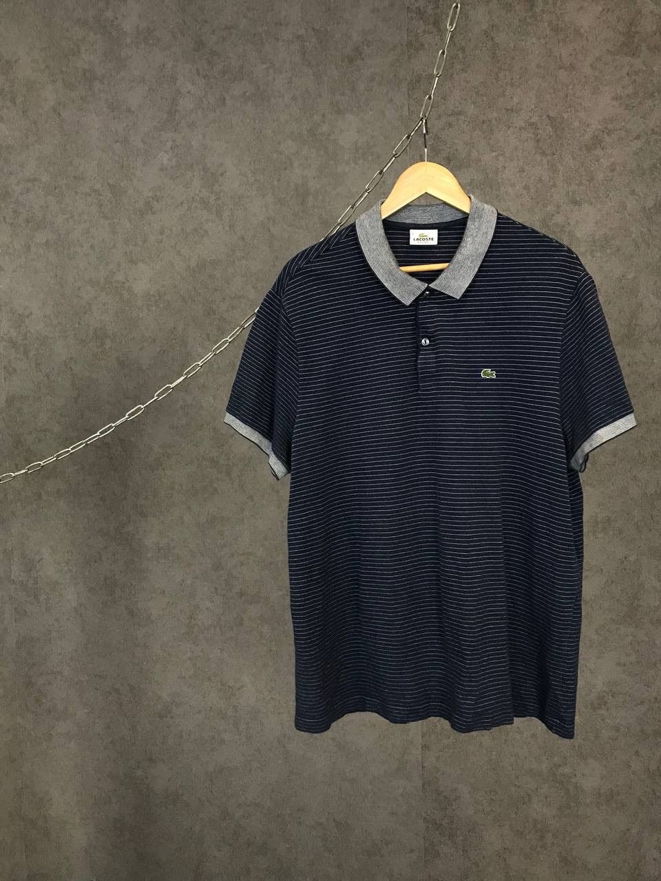 Lacoste Lacoste vintage designer luxury striped polo tee Size US XXL / EU 58 / 5 - 1 Thumbnail