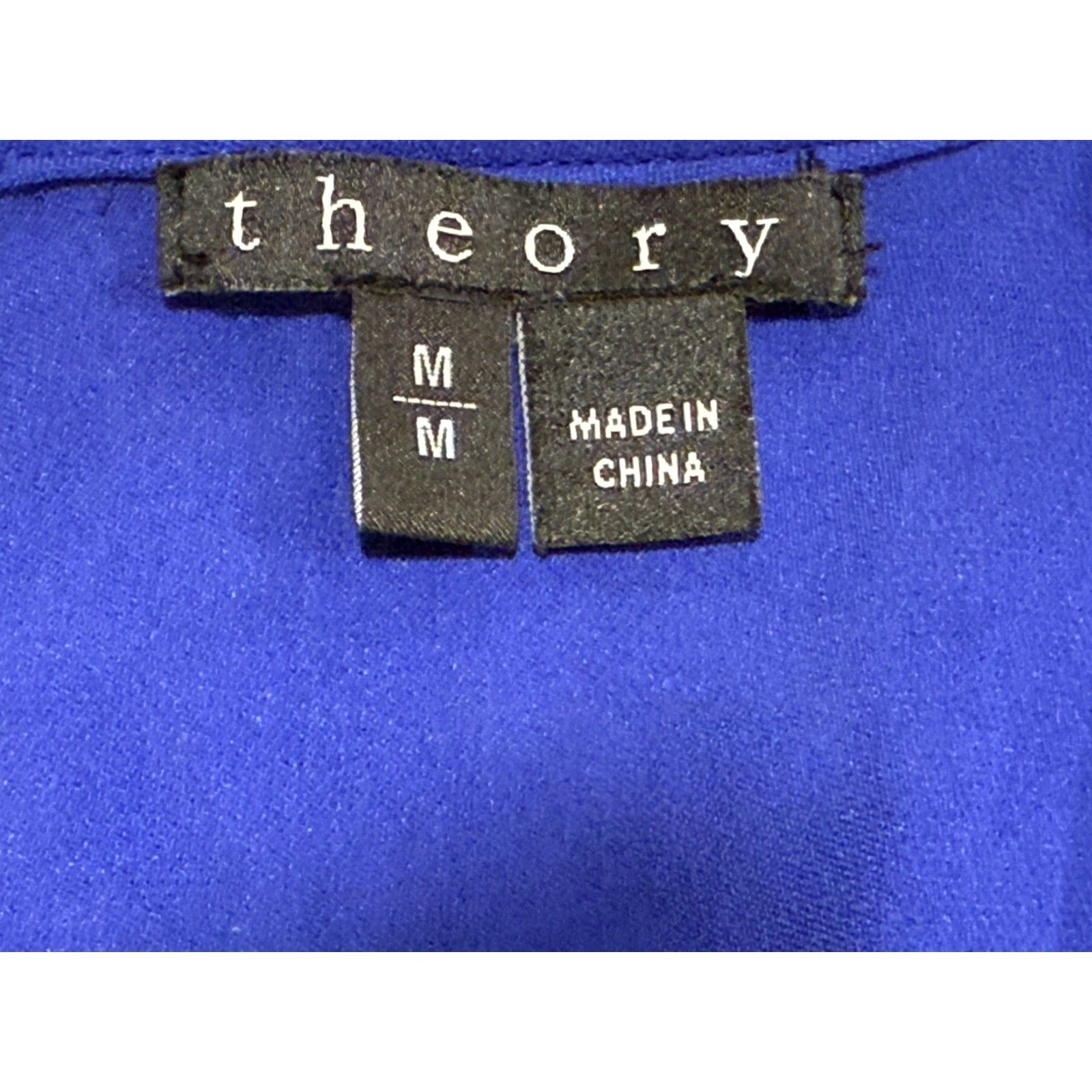 Theory THEORY Silk Jumpsuit Size M Blue Sleeveless Casual Party One-Piece Womens Size 32" / US 10 / IT 46 - 5 Thumbnail