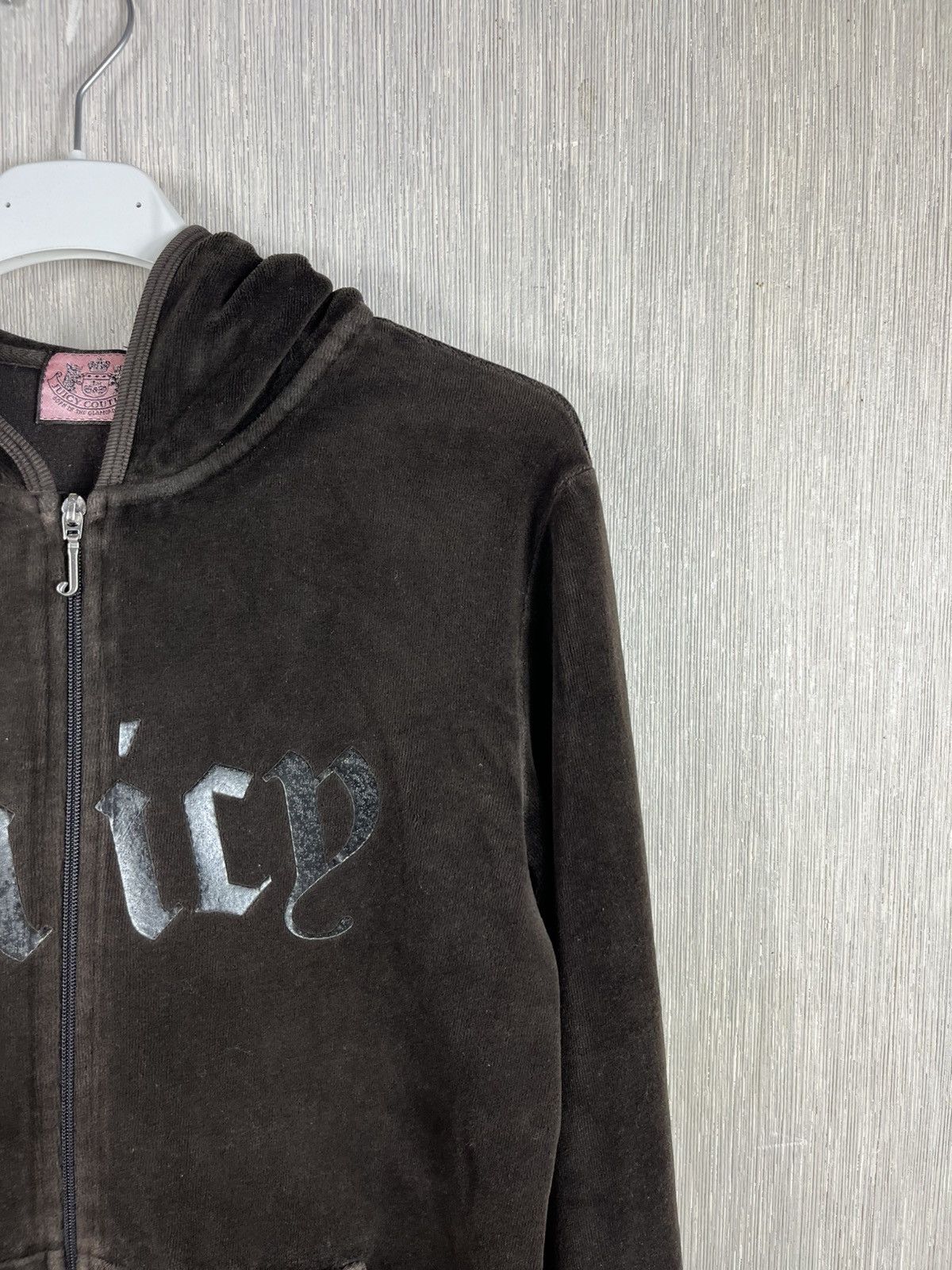 Juicy Couture × Vintage Vintage Juicy Couture y2k velvet zip hoodie sweatshirt logo Size XL / US 12-14 / IT 48-50 - 4 Thumbnail