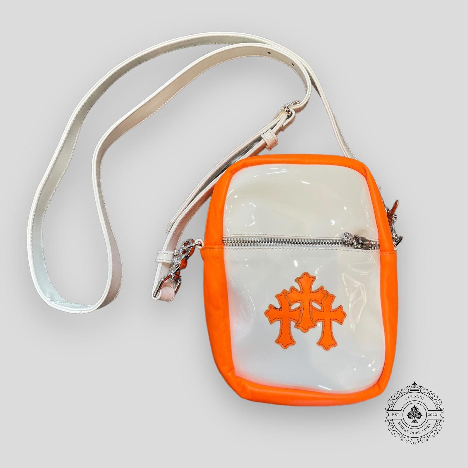 Chrome Hearts Chrome Hearts Patent Leather Cross Patch Bag in Orange/White Size ONE SIZE - 1 Thumbnail