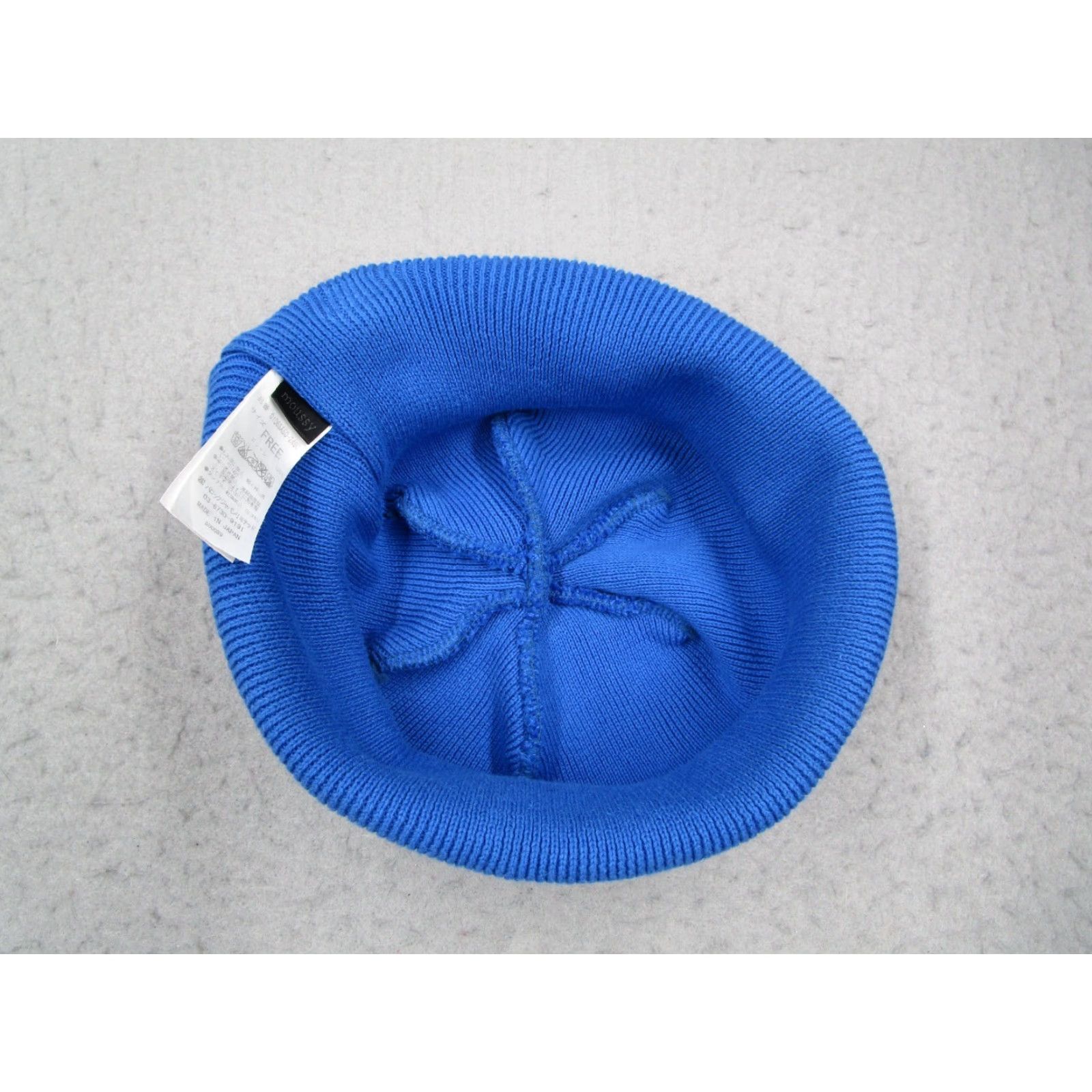 MOUSSY Moussy Mens Beanie Hat One Size Blue Knit Cuffed Beanie - Made in Japan - Cotton - City Nature Outdoor Retro Ski - Casual Travel Workwear - Men Size ONE SIZE - 4 Thumbnail