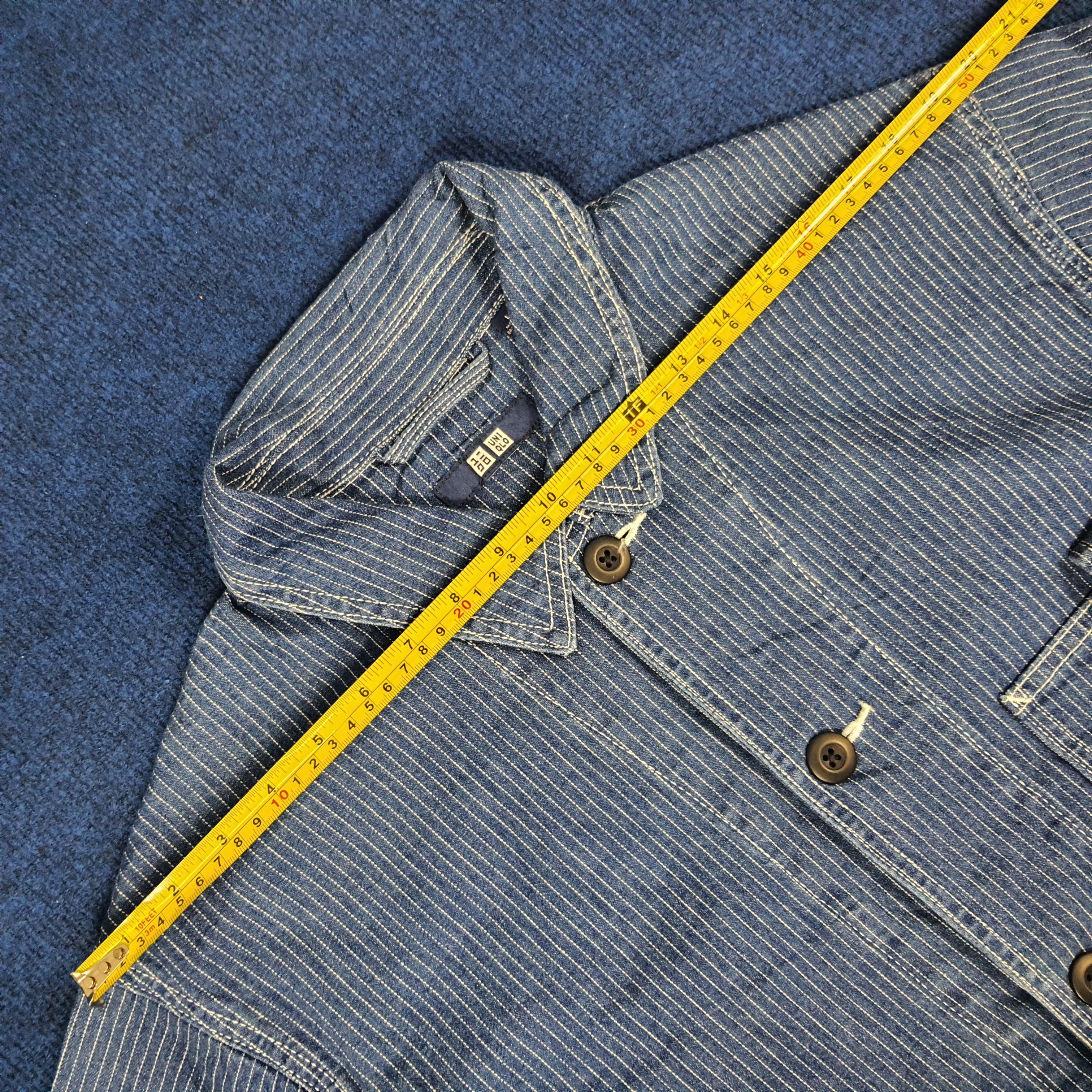 Japanese Brand × Uniqlo × Vintage Vintage Uniqlo Japanese Brand Denim Custom Logo Jacket Size US L / EU 52-54 / 3 - 9 Thumbnail