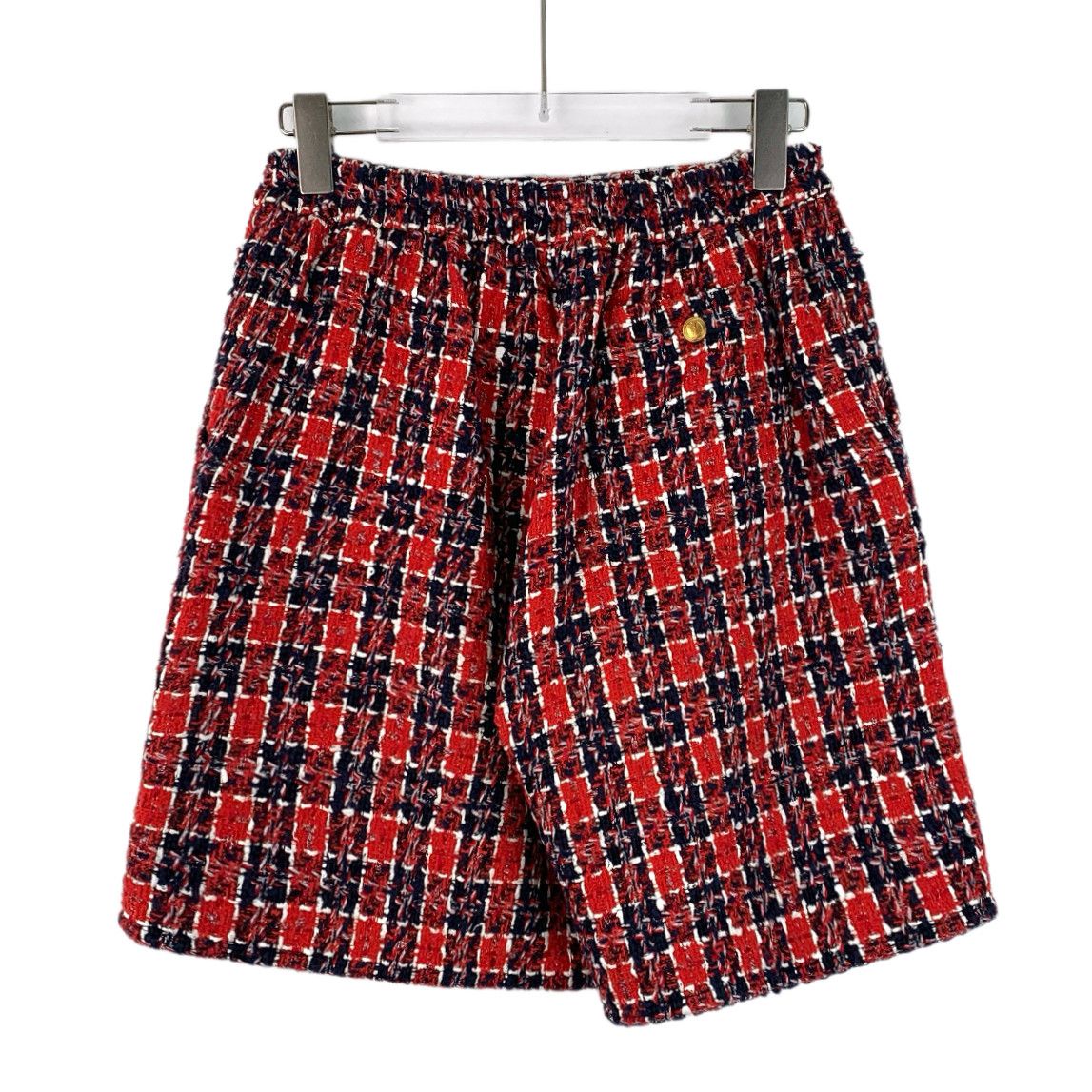 Gucci Gucci Red Plaid Tweed Shorts (44) Size 30" / US 8 / IT 44 - 8 Thumbnail
