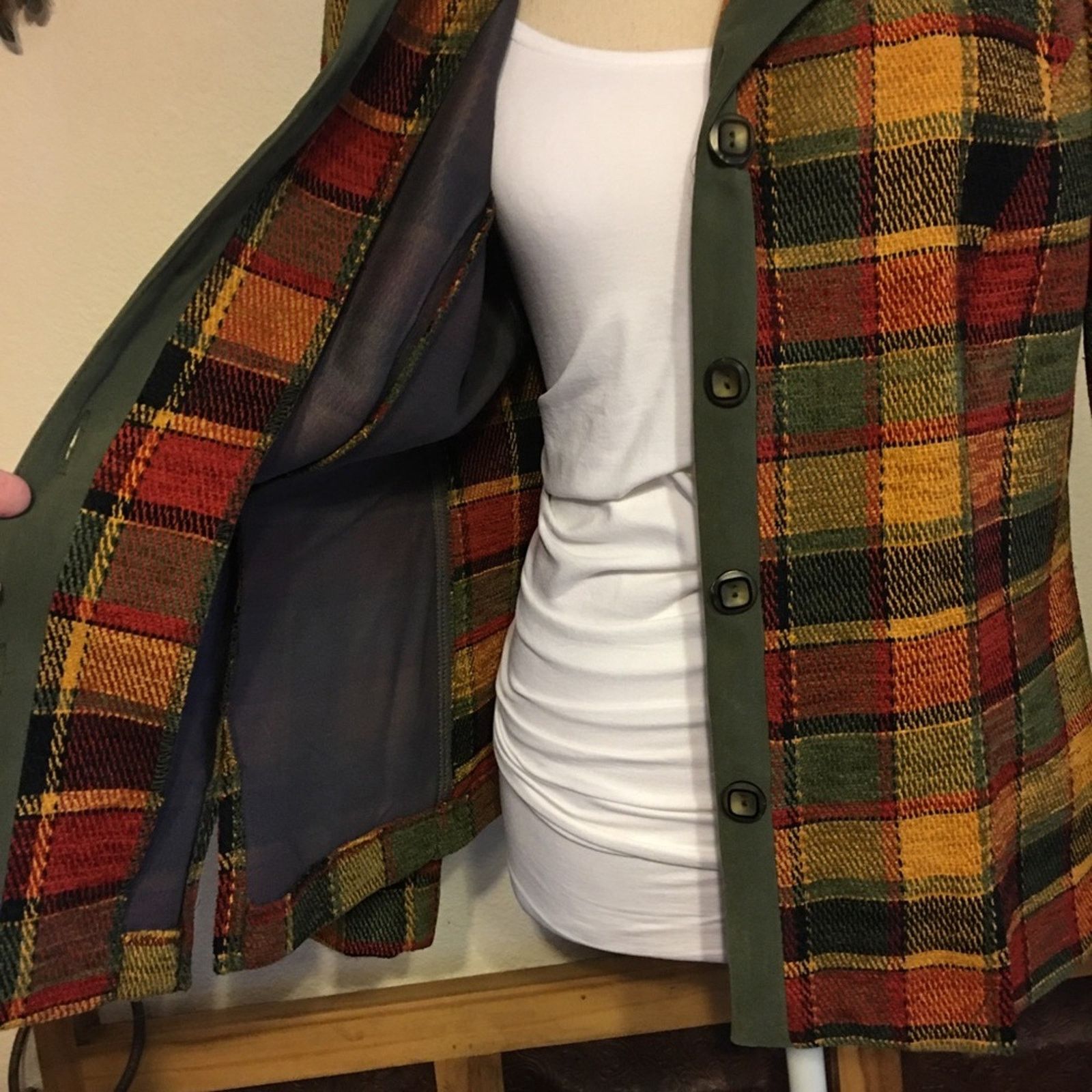 Vintage Vintage 80s Studio C plaid fall jacket & pant set Size L / US 10 / IT 46 - 5 Thumbnail