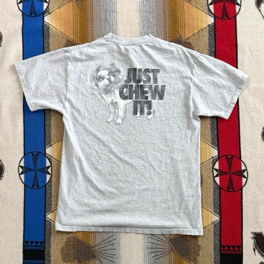 Big Dogs VINTAGE 90s Big Dogs Just Chew It Nike Parody T-Shirt Size L Regular Men Gray Short Sleeve 90s Animals Sports Made In USA Size US L / EU 52-54 / 3 - 2 Thumbnail