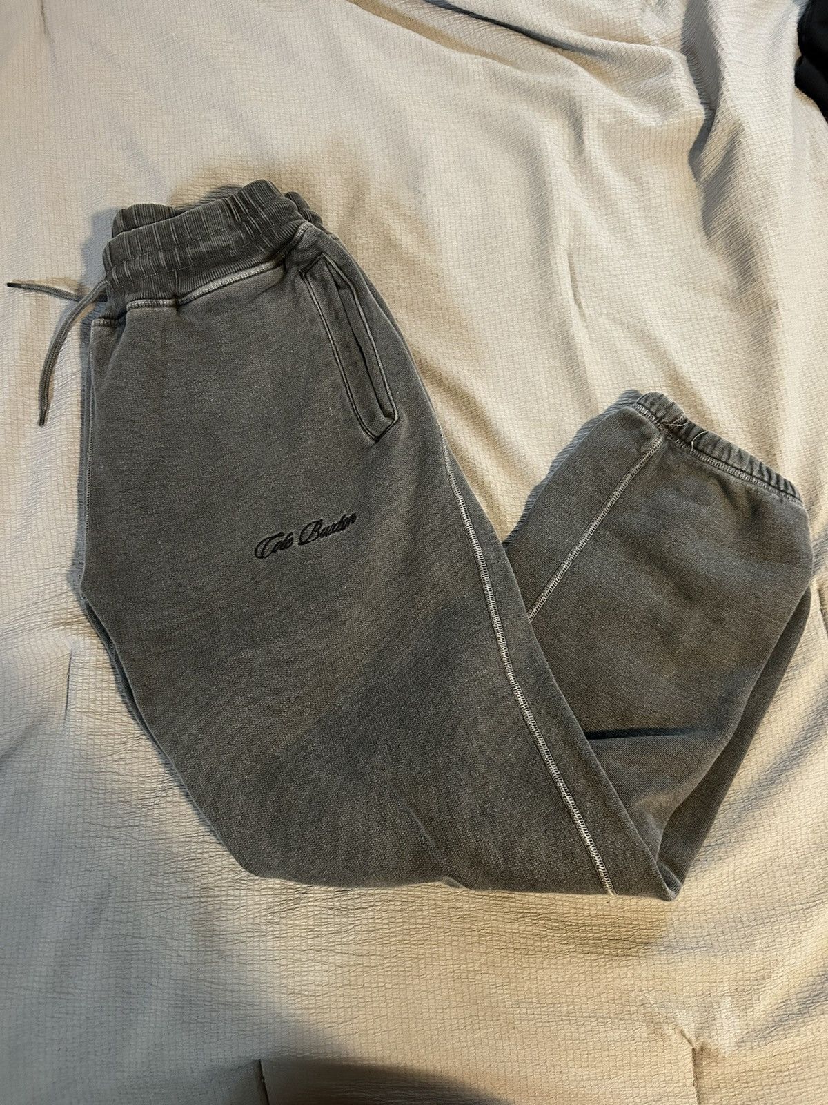 image of Cole Buxton Heavyweight Classic Warm Up Sweatpants in Black, Men's (Size 30)