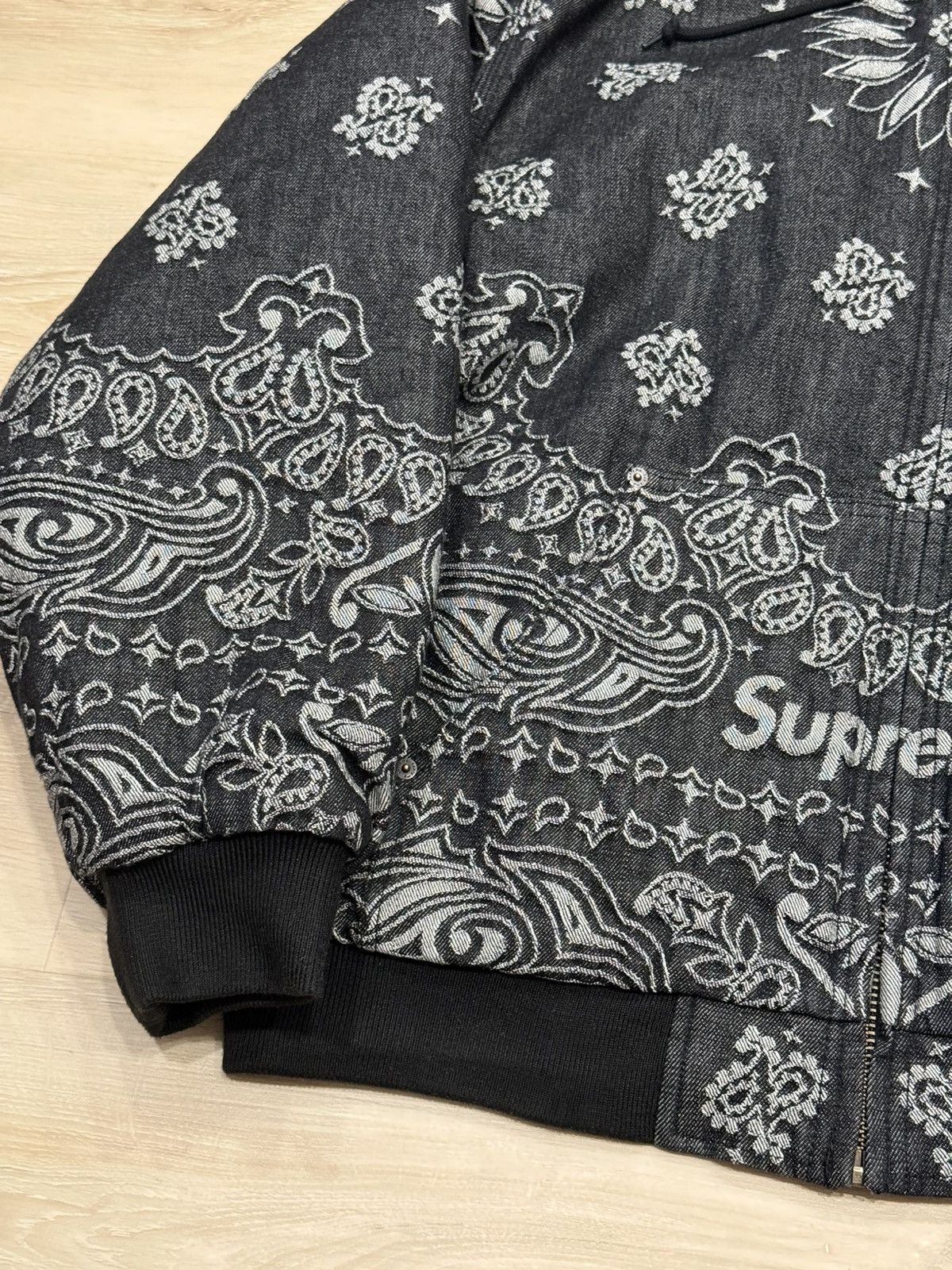 Supreme Supreme Bandana Jacquard Denim Hooded Work Jacket Size US XL / EU 56 / 4 - 8 Thumbnail