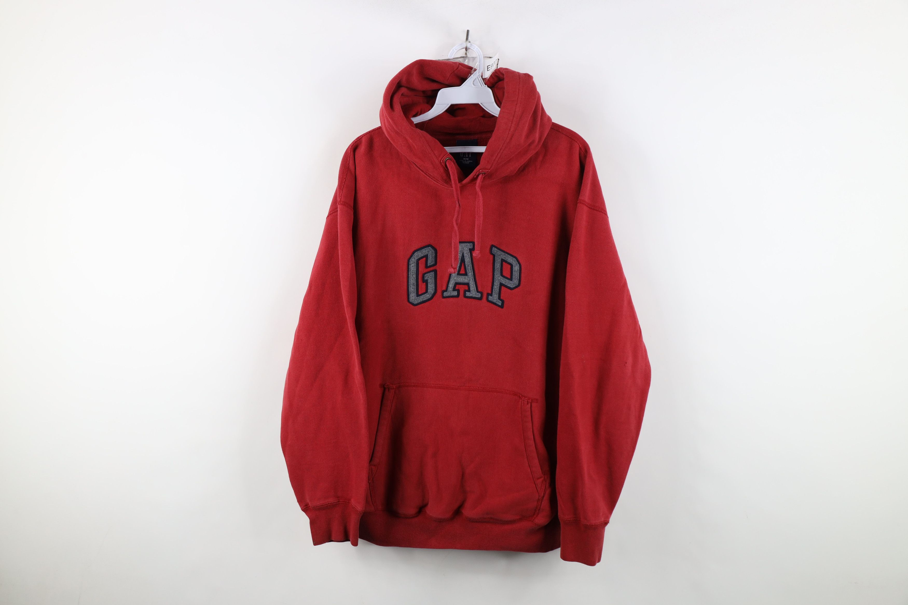 Gap Vintage Y2K Gap Spell Out Heavyweight Hoodie Sweatshirt Red Size US M / EU 48-50 / 2 - 1 Thumbnail