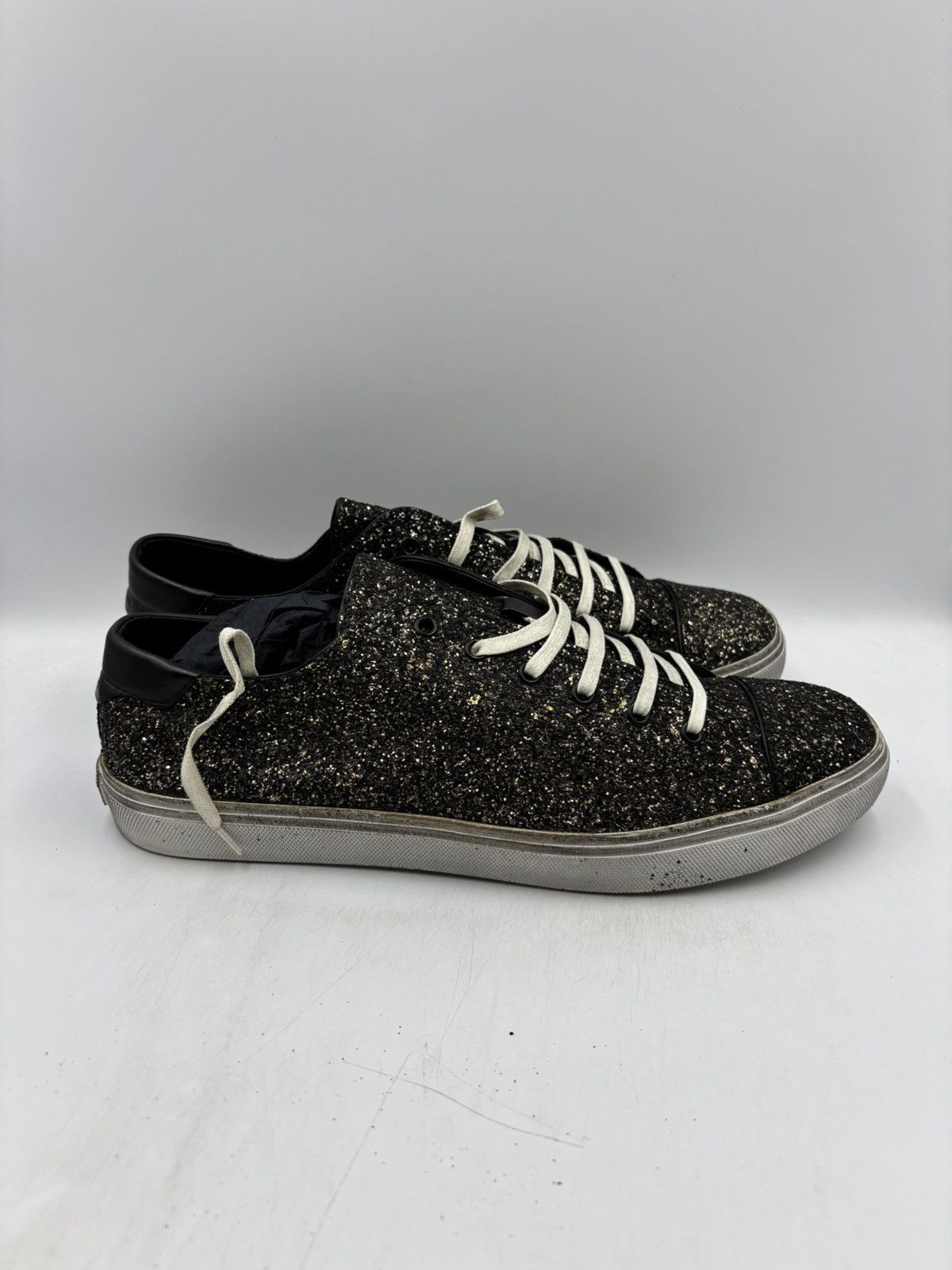 Saint Laurent Paris Saint Laurent Bedford Low Black Glitter Size US 13 / EU 46 - 1 Thumbnail