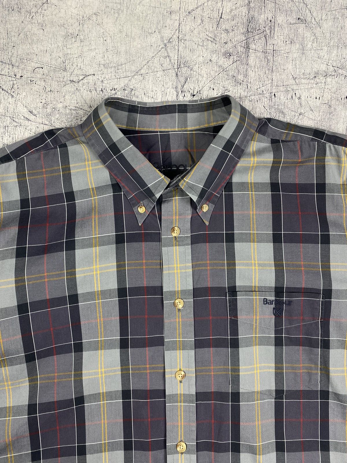 Barbour Barbour Designer Checkered Button Up Shirt Size US XL / EU 56 / 4 - 6 Thumbnail