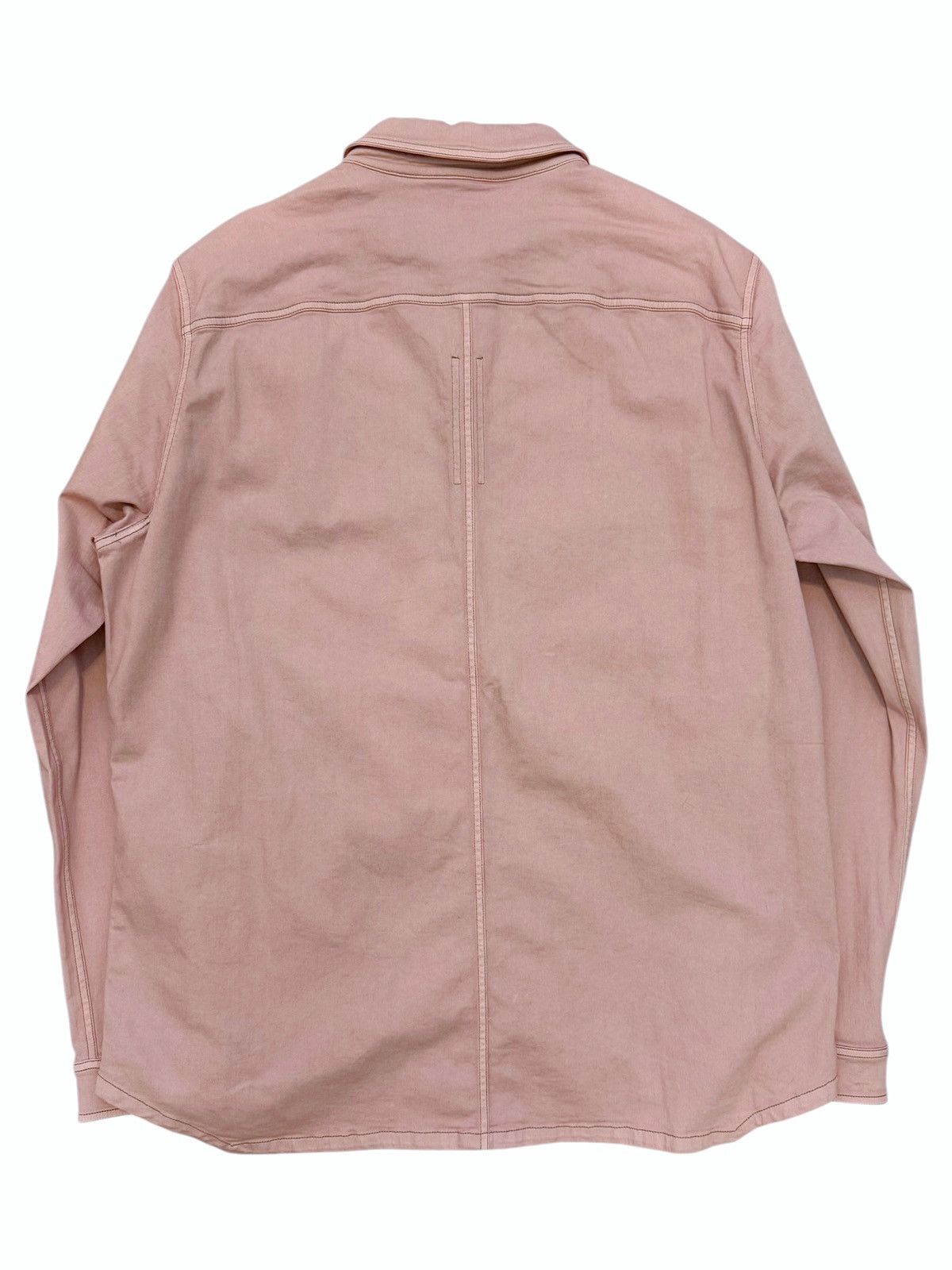 Rick Owens Pink Giacca Faded Denim Overshirt Jacket Size US L / EU 52-54 / 3 - 3 Thumbnail