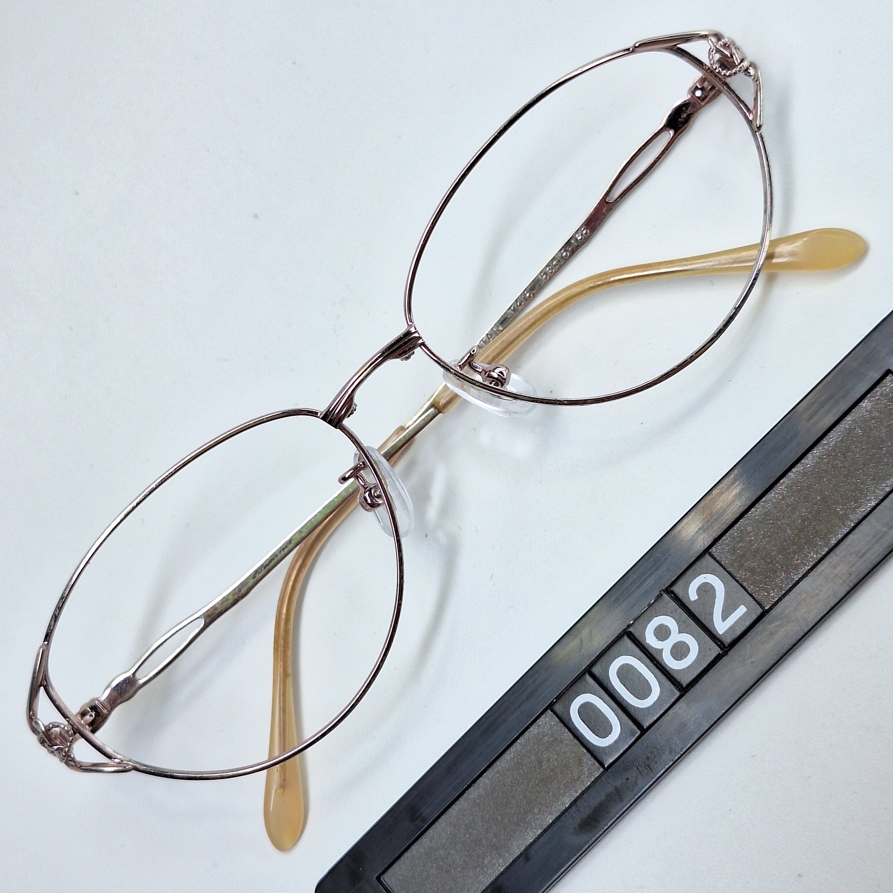 Other 00s Japan Vintage T415 Pink Gold Amber Titanium Frame Size ONE SIZE - 1 Thumbnail