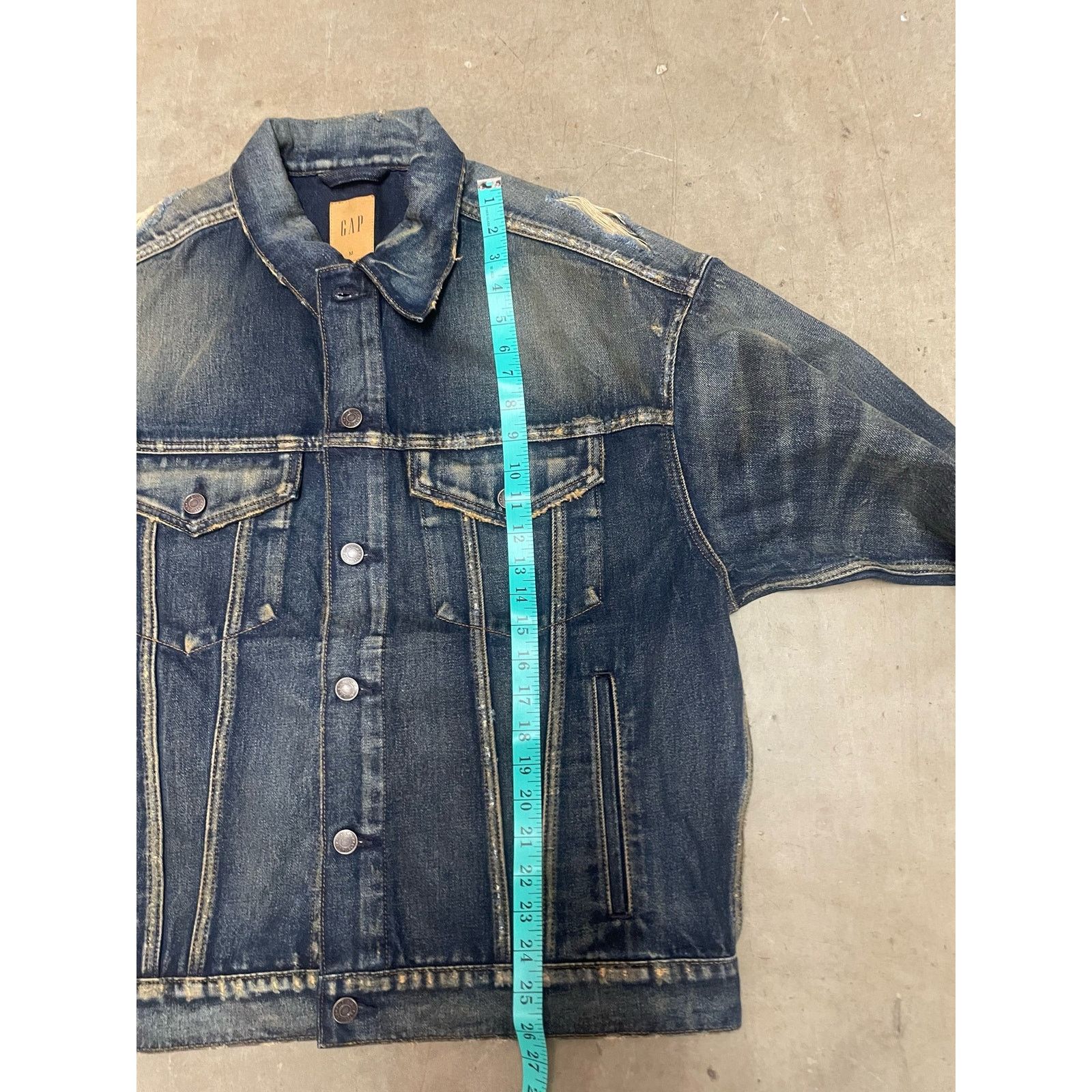 Gap Gap Men - Destroyed Jean Jacket / size M / NWOT Size US M / EU 48-50 / 2 - 6 Thumbnail