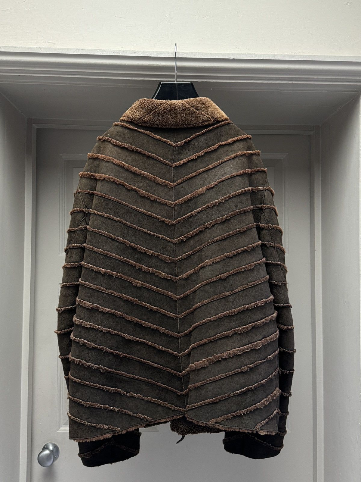 Giorgio Armani Giorgio Armani Men’s Lambskin Shearling Brown Leather Jacket Size US XL / EU 56 / 4 - 7 Thumbnail