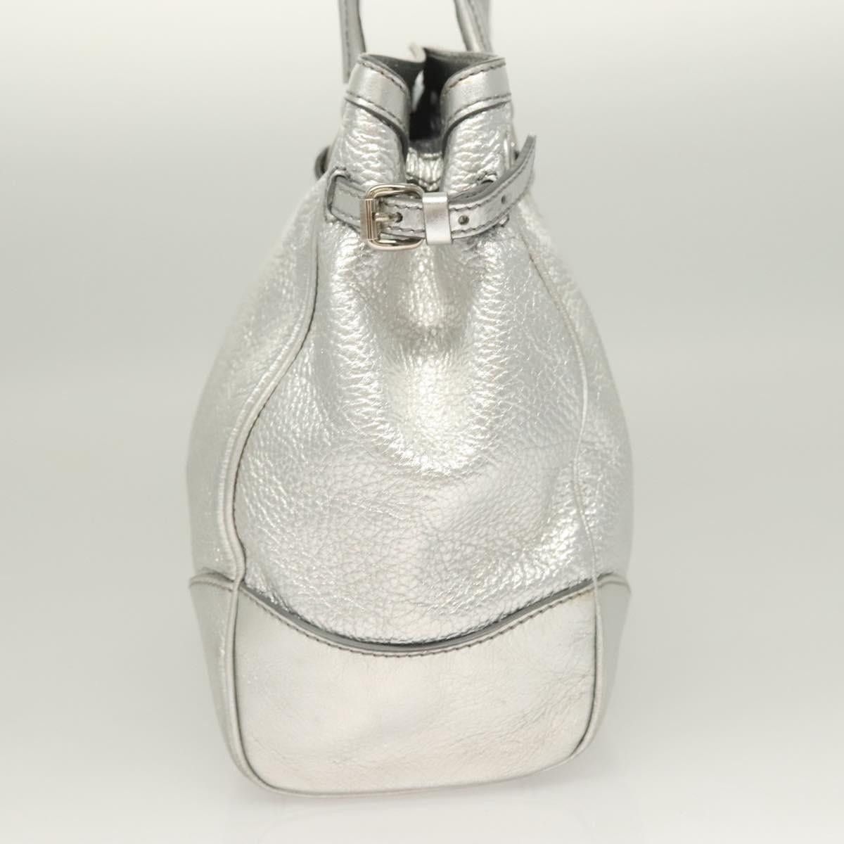 Celine CELINE Tote Bag Leather Silver Size ONE SIZE - 4 Thumbnail
