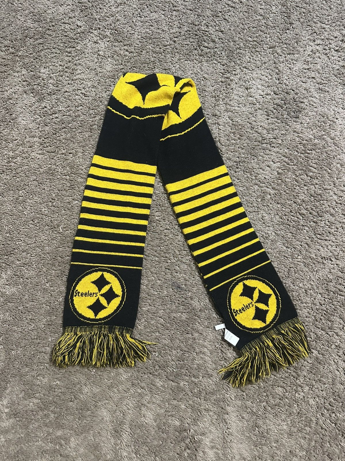 NFL Vintage NFL Pittsburgh Steelers “triple black” scarf 00s Size ONE SIZE - 1 Thumbnail