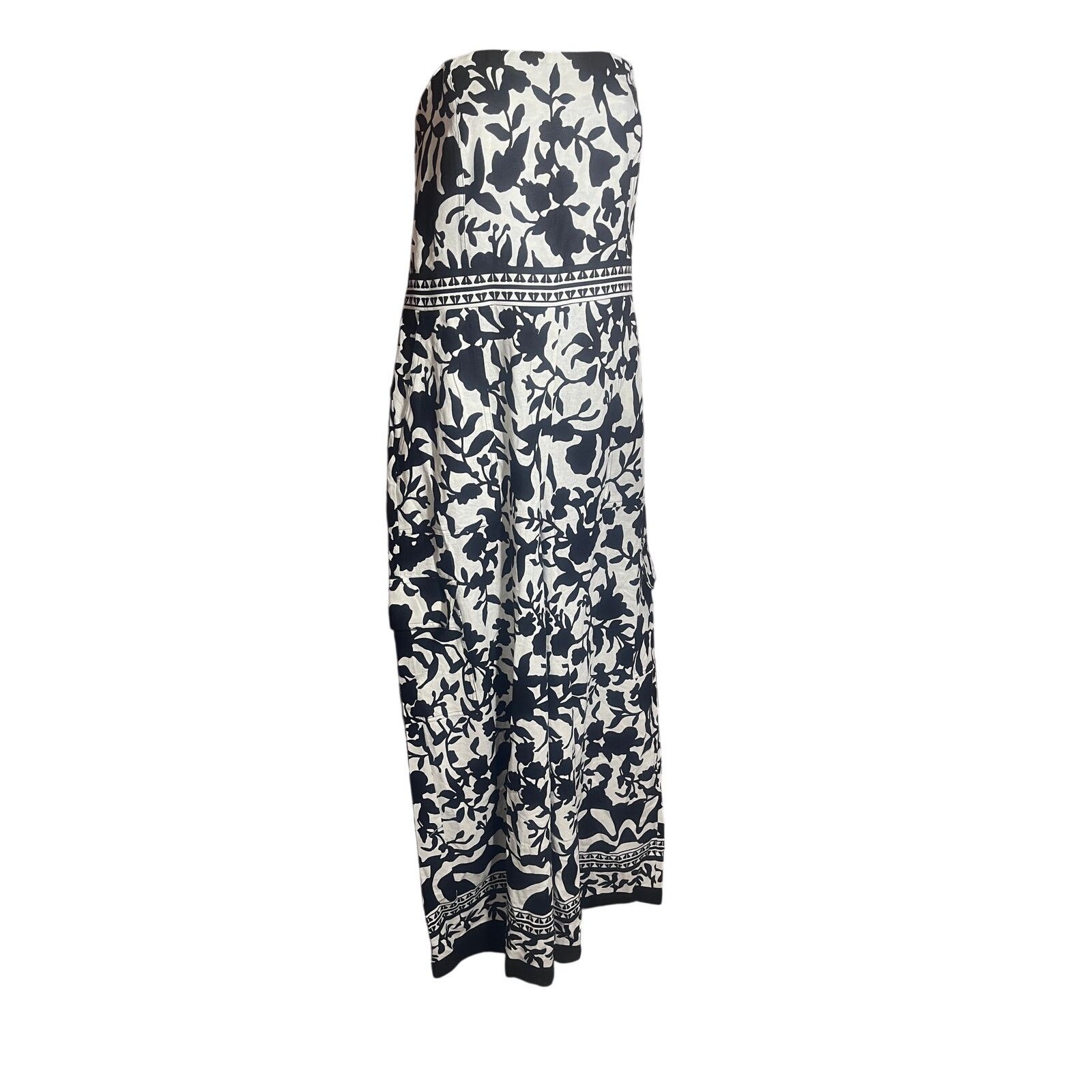 Other MSK Black & White Strapless Jumpsuit Wide Leg NWT Size Large Size 36" / US 14 / IT 50 - 8 Thumbnail