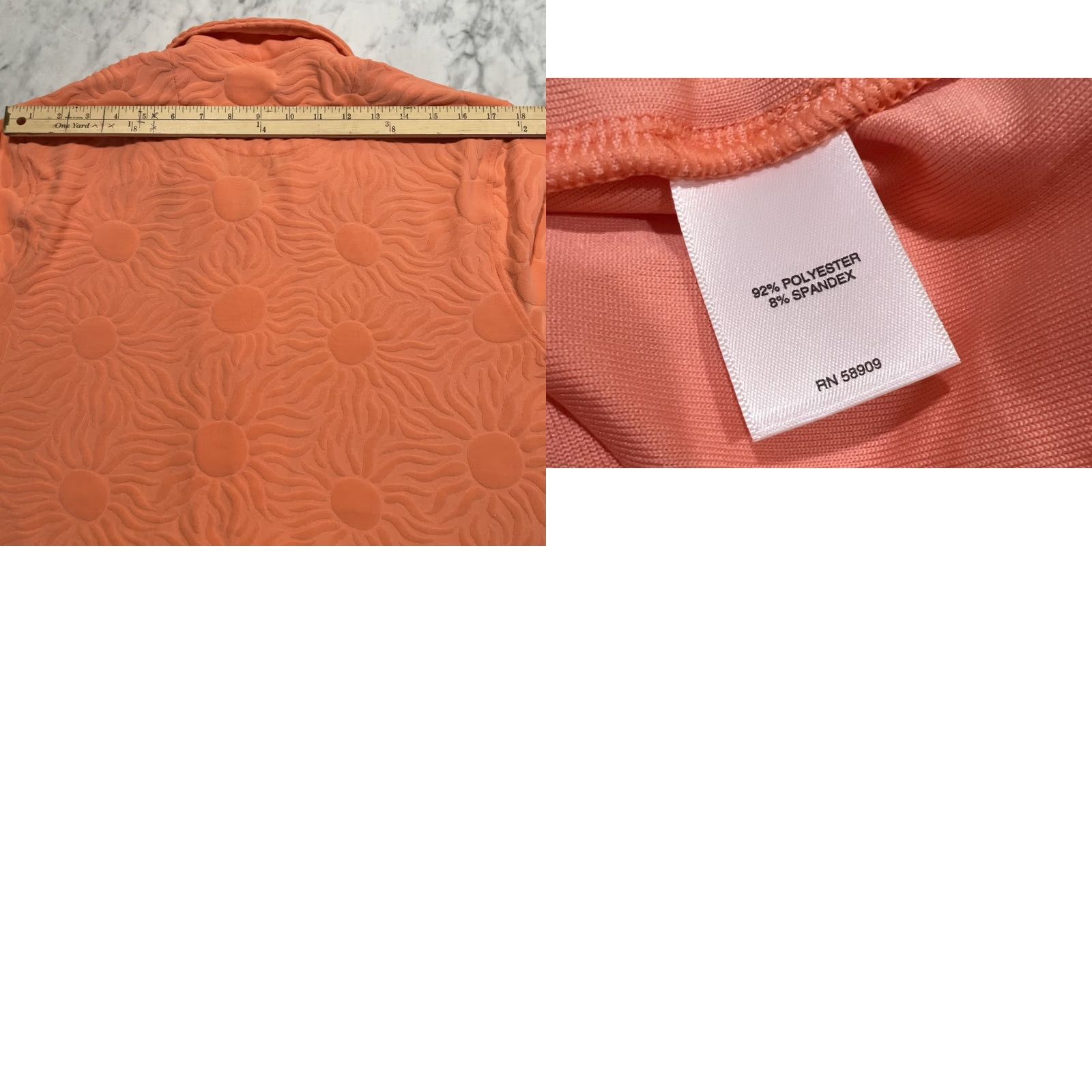 Vintage ROWM Button Up Shirt Men’s Large Short Sleeve Soft Textured Suns Salmon NWT Size US L / EU 52-54 / 3 - 8 Thumbnail