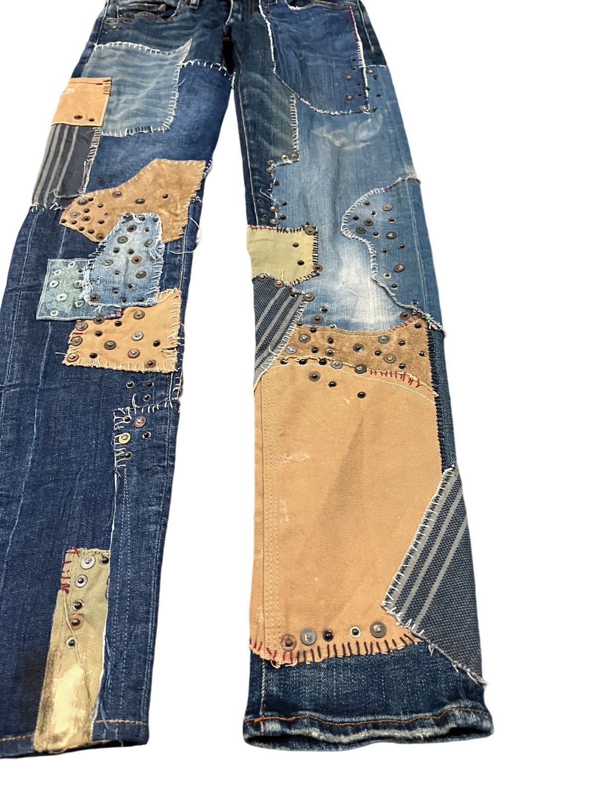 Denim & Supply Ralph Lauren × Ralph Lauren Vintage Denim Supply Ralph Lauren Indigo Patchwork Denim Size US 26 / EU 42 - 3 Thumbnail