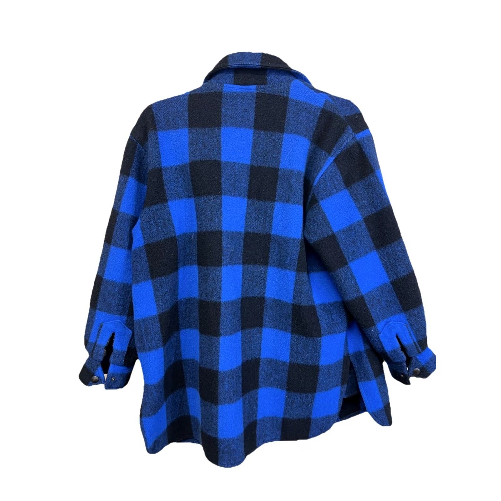 Eddie Bauer VINTAGE Eddie Bauer Wool Buffalo Plaid Barn Coat Women’s PS Blue/Black Check USA Jacket Shacket Fall/Winter Ladies Regular Size PS USA Women’s Size S / US 4 / IT 40 - 7 Thumbnail