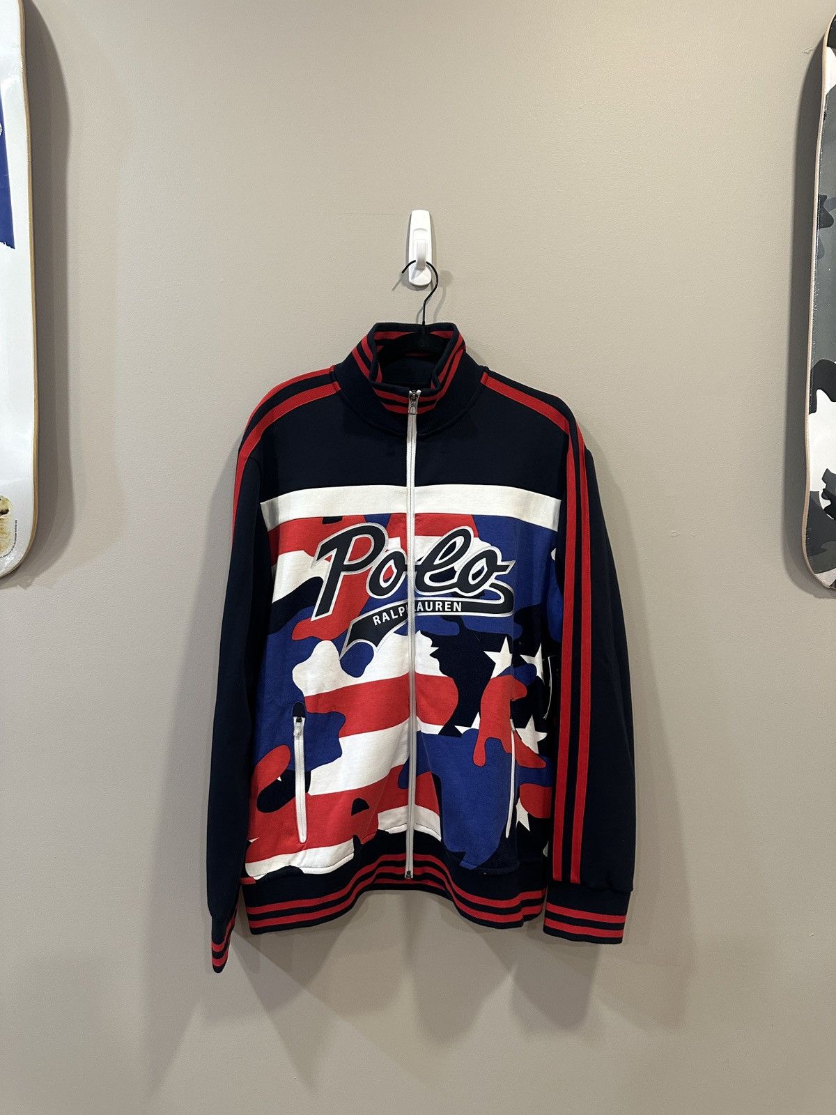 Polo Ralph Lauren Polo Ralph Lauren Flag Zip Up Size US L / EU 52-54 / 3 - 1 Thumbnail