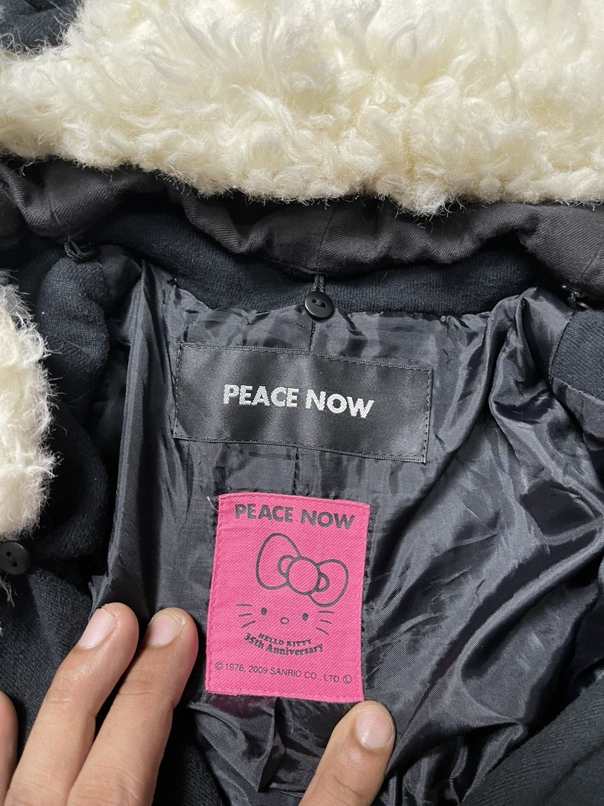 Japanese Brand 2000s HELLO KITTY X BLACK PEACE NOW RIDER JACKET RARE DESIGN Size M / US 6-8 / IT 42-44 - 12 Thumbnail