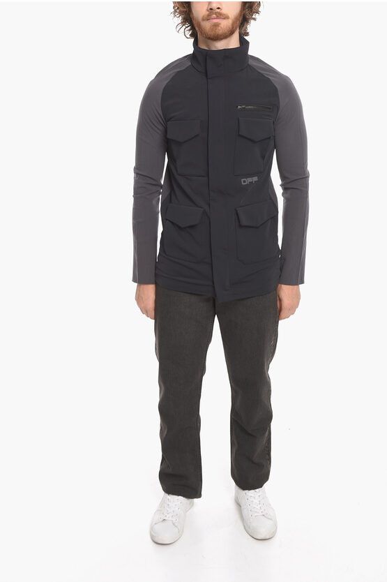 Off-White o1y0225 Logo Jacket in Grey/Black Size US S / EU 44-46 / 1 - 4 Thumbnail