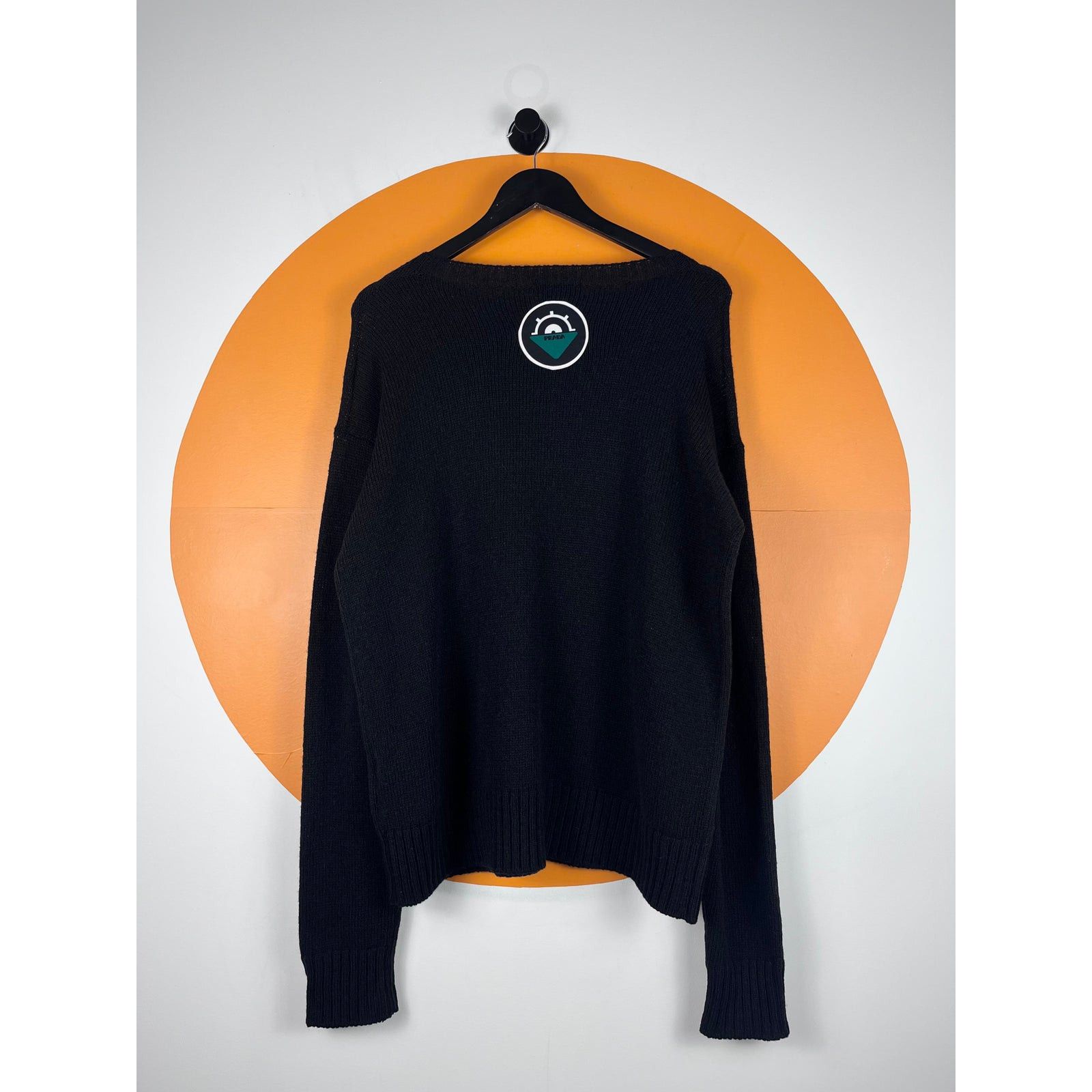 Miu Miu × Prada Prada sweater wool Italy designer luxury chest logo 2018 Size US XL / EU 56 / 4 - 2 Thumbnail
