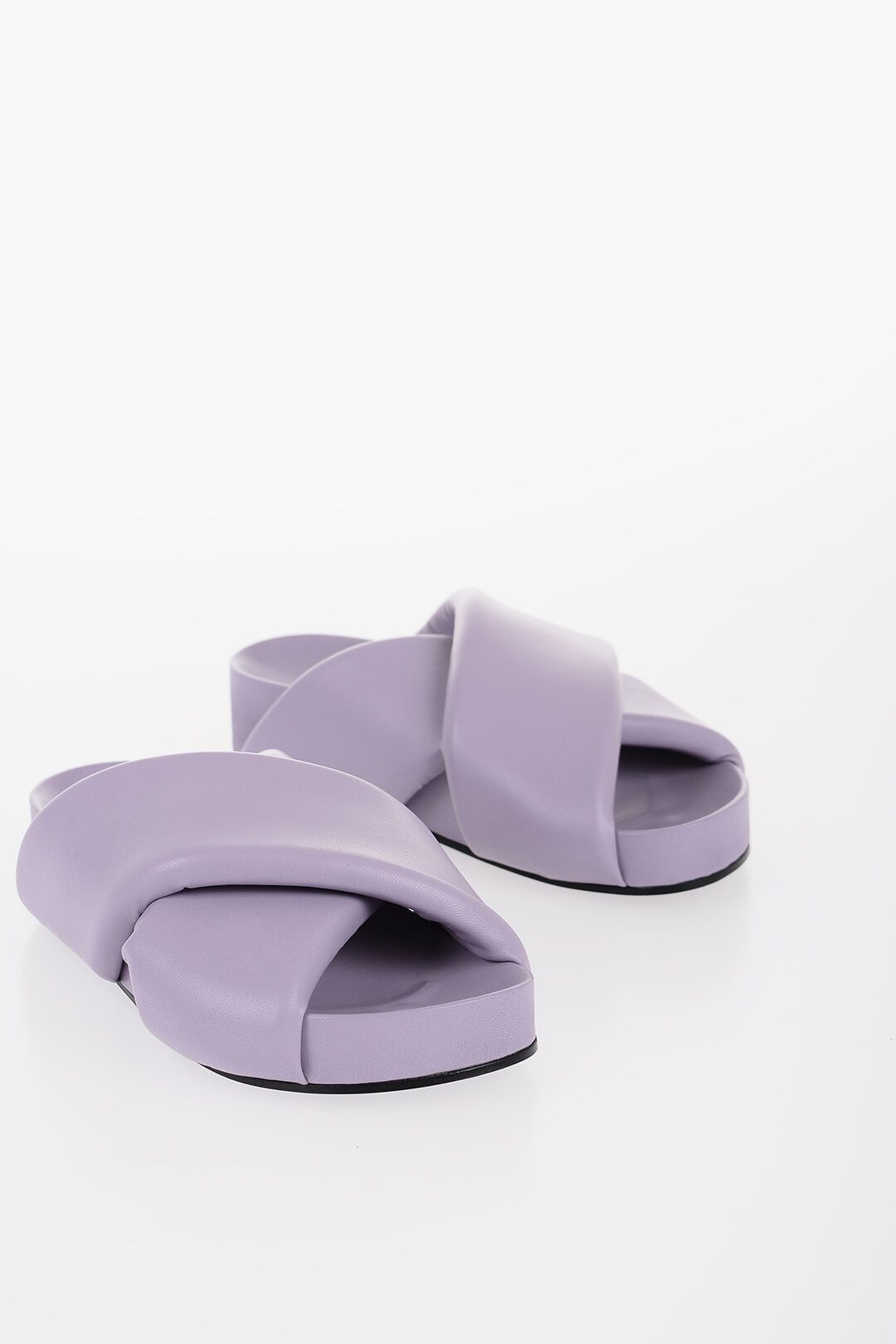 Jil Sander og1mm1225 Criss Cross Designed Leather Sandals in Purple Size US 5 / IT 35 - 2 Thumbnail
