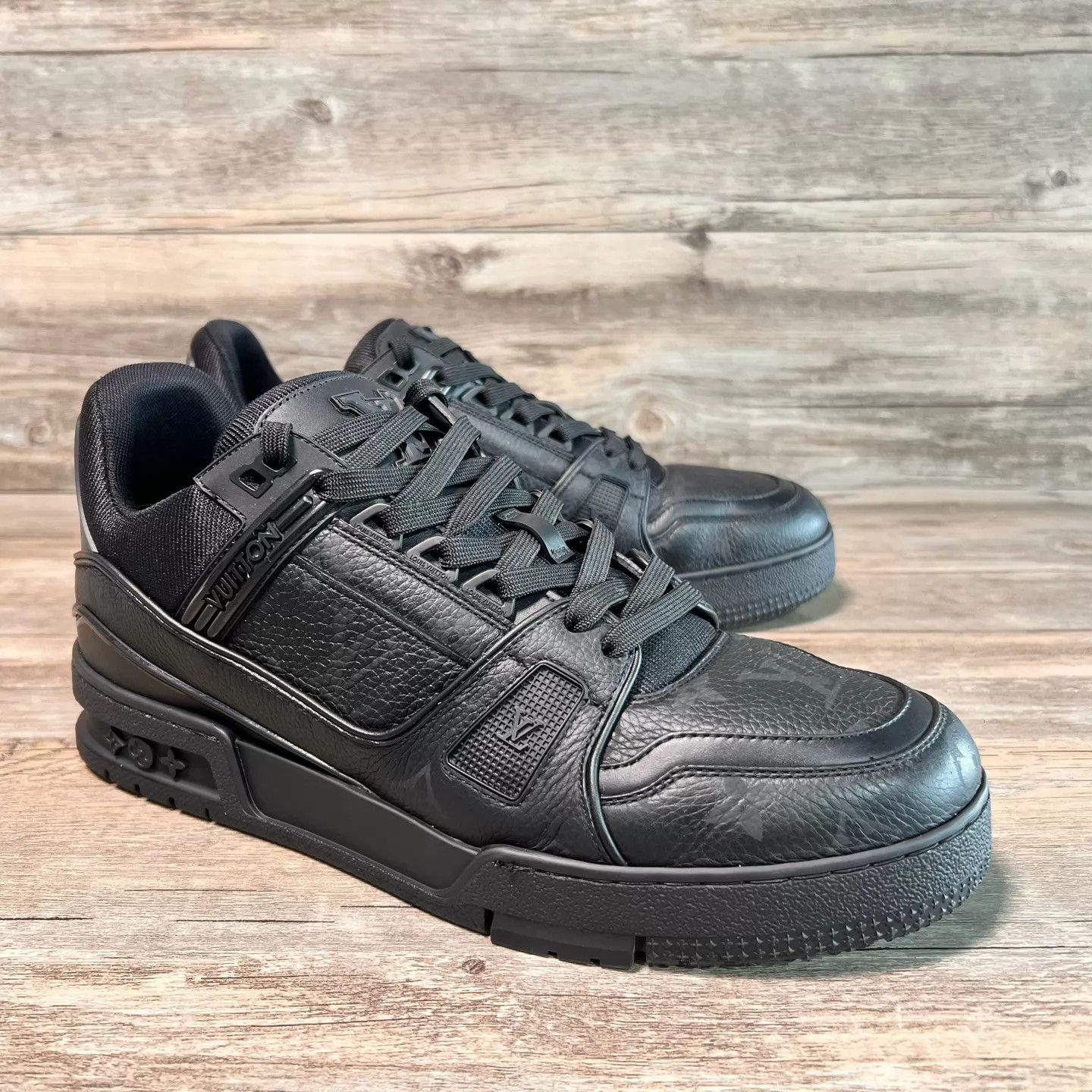 Louis Vuitton LV Black Monogram Trainer UK7.5/41.5 98New Size US 8.5 / EU 41-42 - 2 Thumbnail