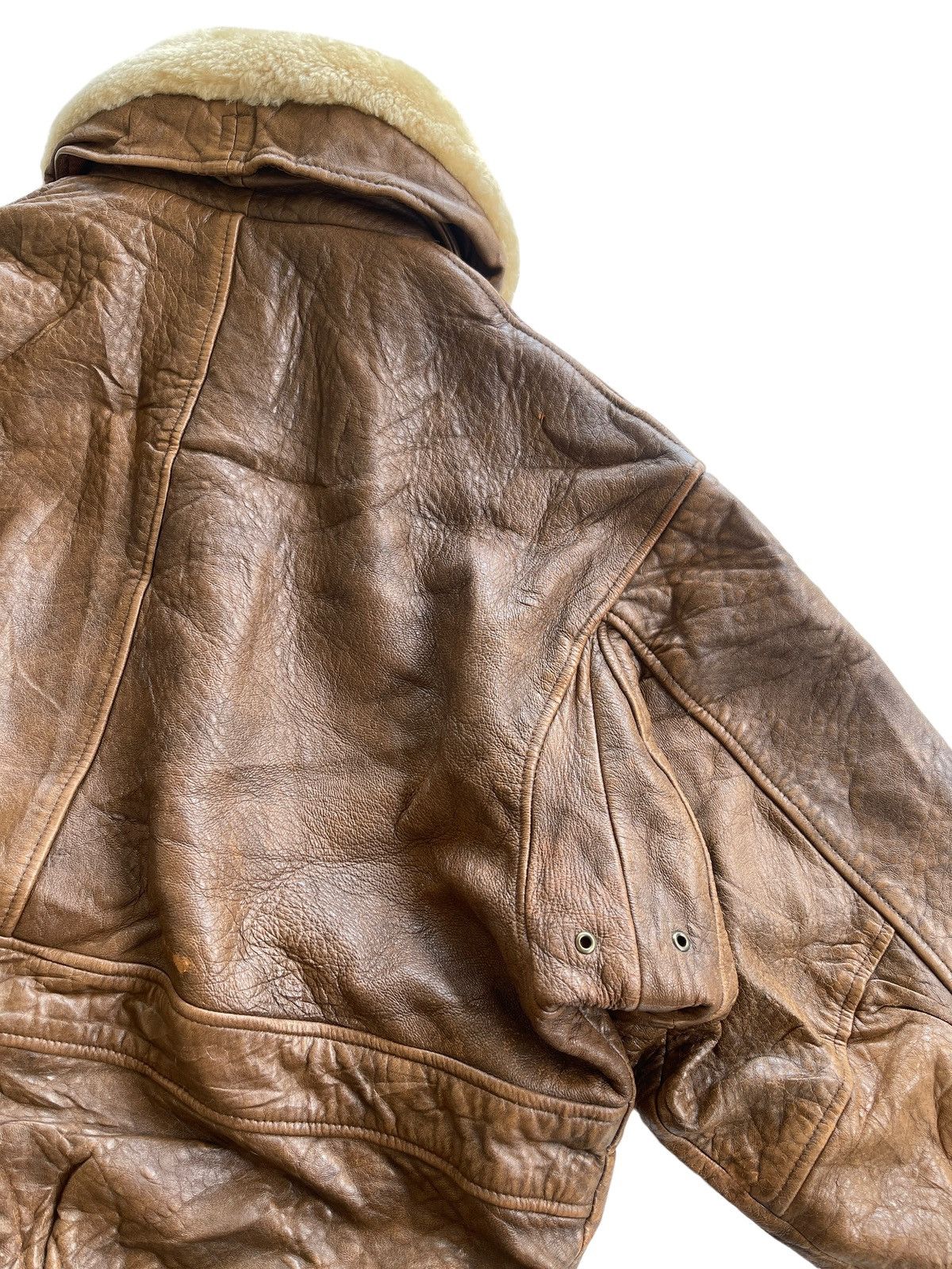 Vintage Vintage Durante Leather Flight Jacket Size US L / EU 52-54 / 3 - 11 Thumbnail