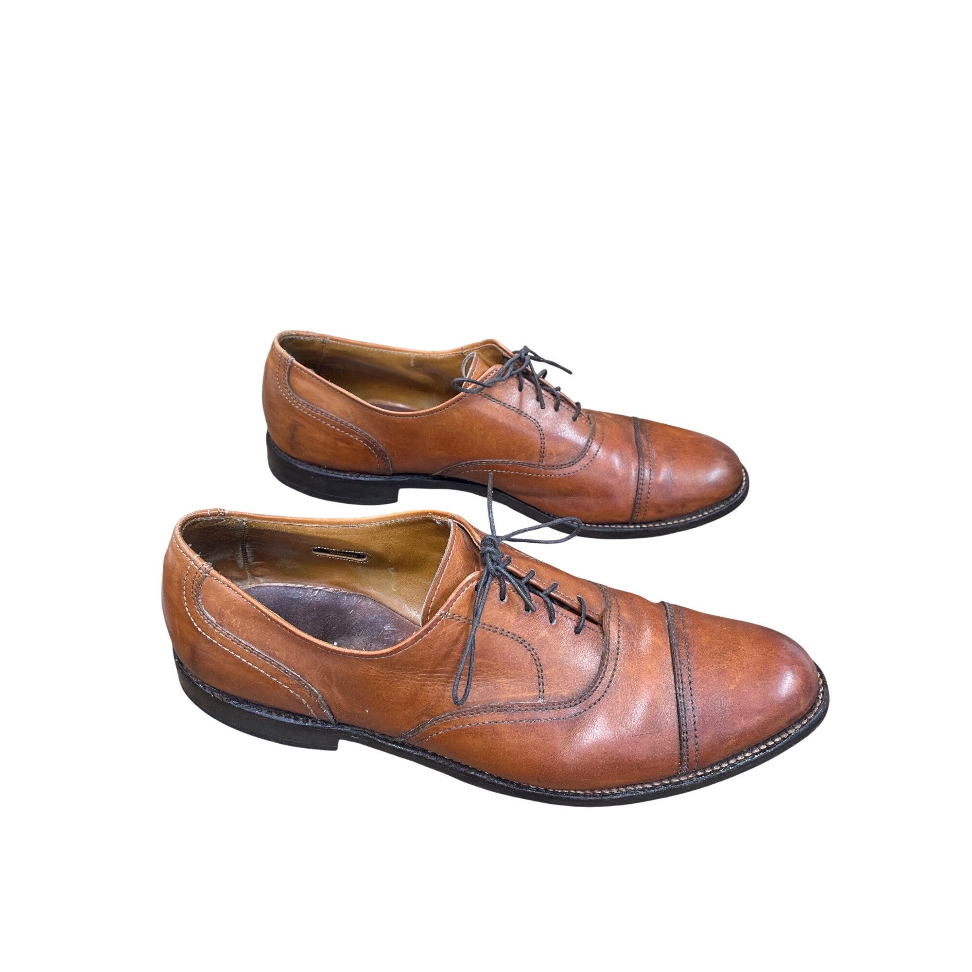 Allen Edmonds Allen Edmonds Brookwood mens brown leather cap toe oxford sh Size US 13 / EU 46 - 3 Thumbnail