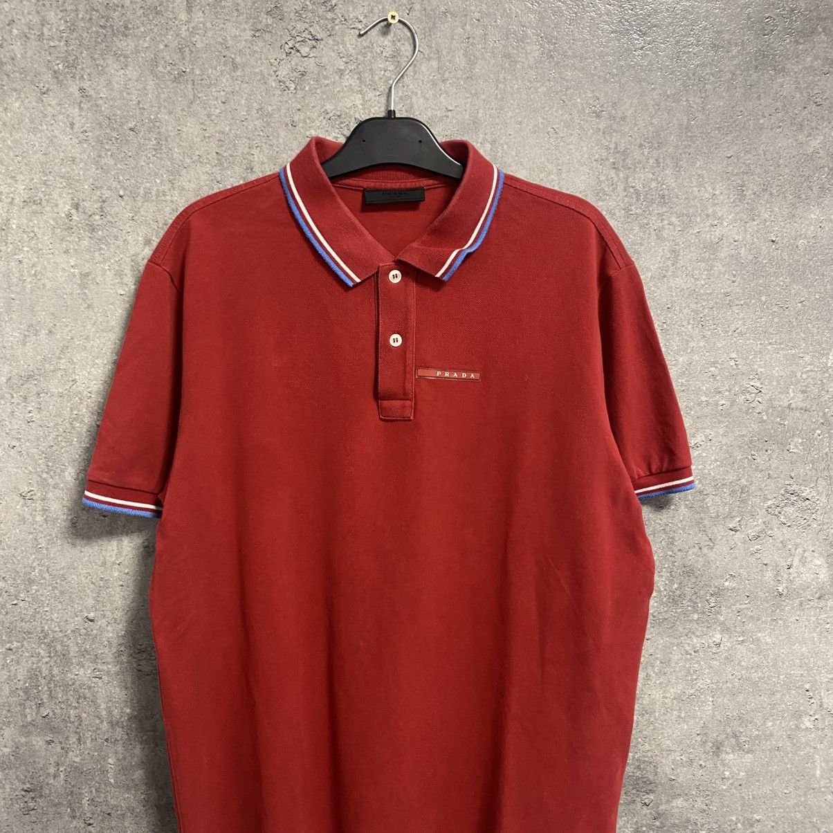 Prada Prada Polo Shirt Red Tab Logo Size US L / EU 52-54 / 3 - 2 Thumbnail