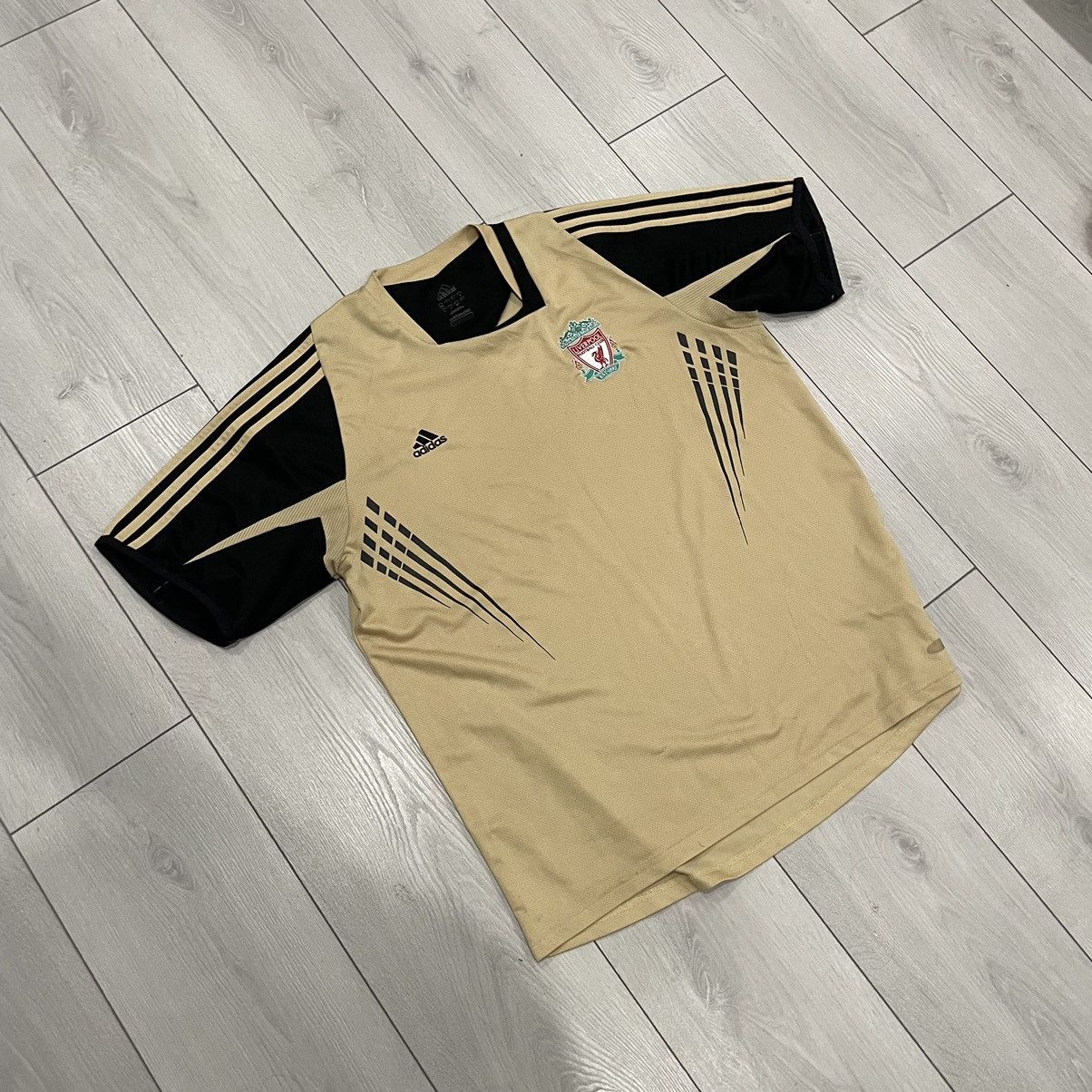 Adidas Adidas Liverpool 2007 08 Away shirt gold jersey tee match Size US XL / EU 56 / 4 - 1 Thumbnail