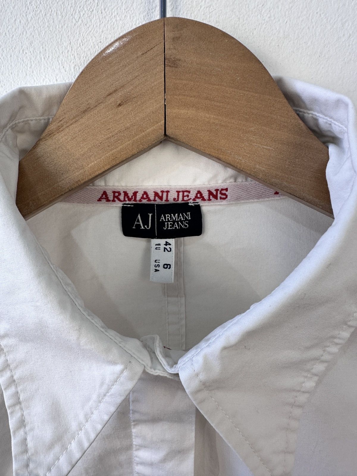 Armani Armani Jeans Cotton Stretch Shirt Blouse Logo Size US 6 Size M / US 6-8 / IT 42-44 - 8 Thumbnail
