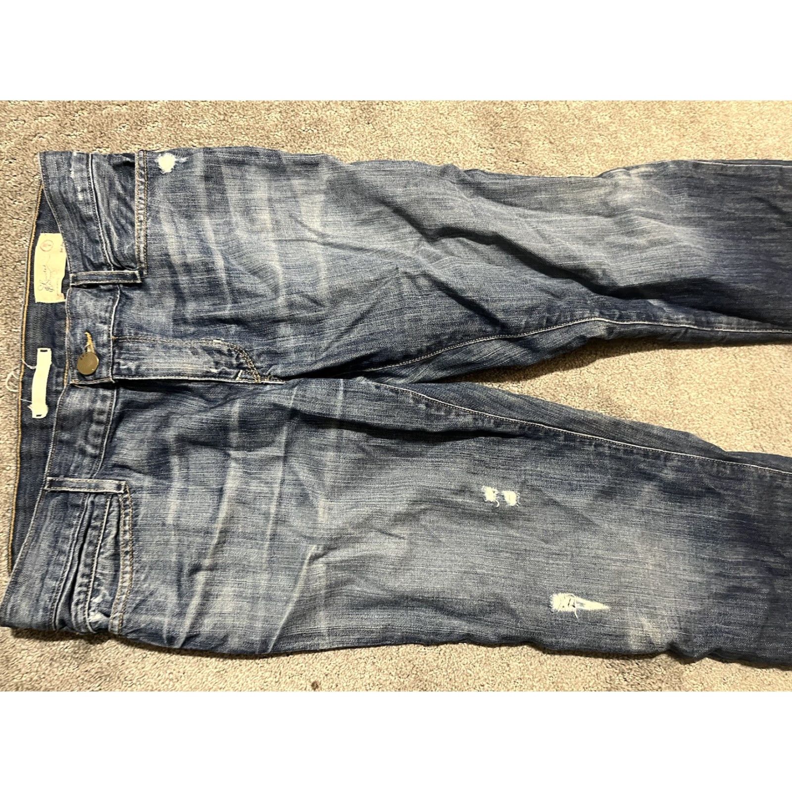Gap VINTAGE Gap Jeans 1969 Womens 27/4 Cropped Inseam 26” Stretch Limited Edition USA Dark Blue Slim Retro USA Womens Gap 1969 jeans Size 27" / US 4 / IT 40 - 4 Thumbnail