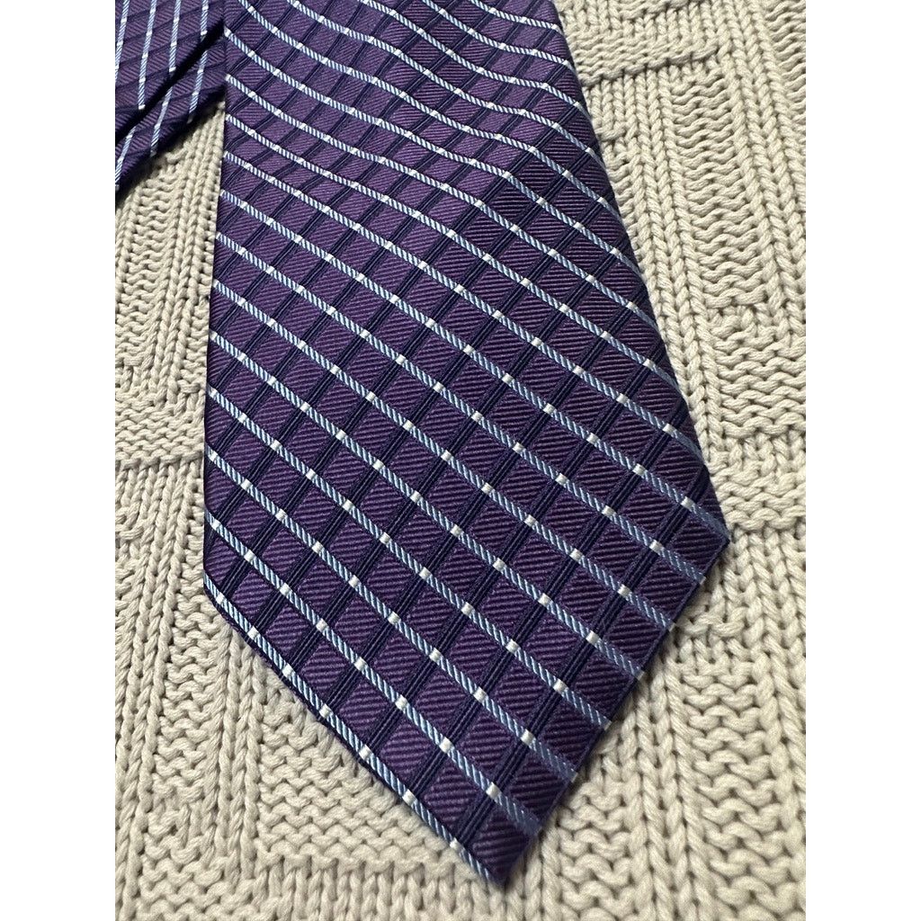 Nautica Nautica purple plaid silk tie Size ONE SIZE - 2 Thumbnail