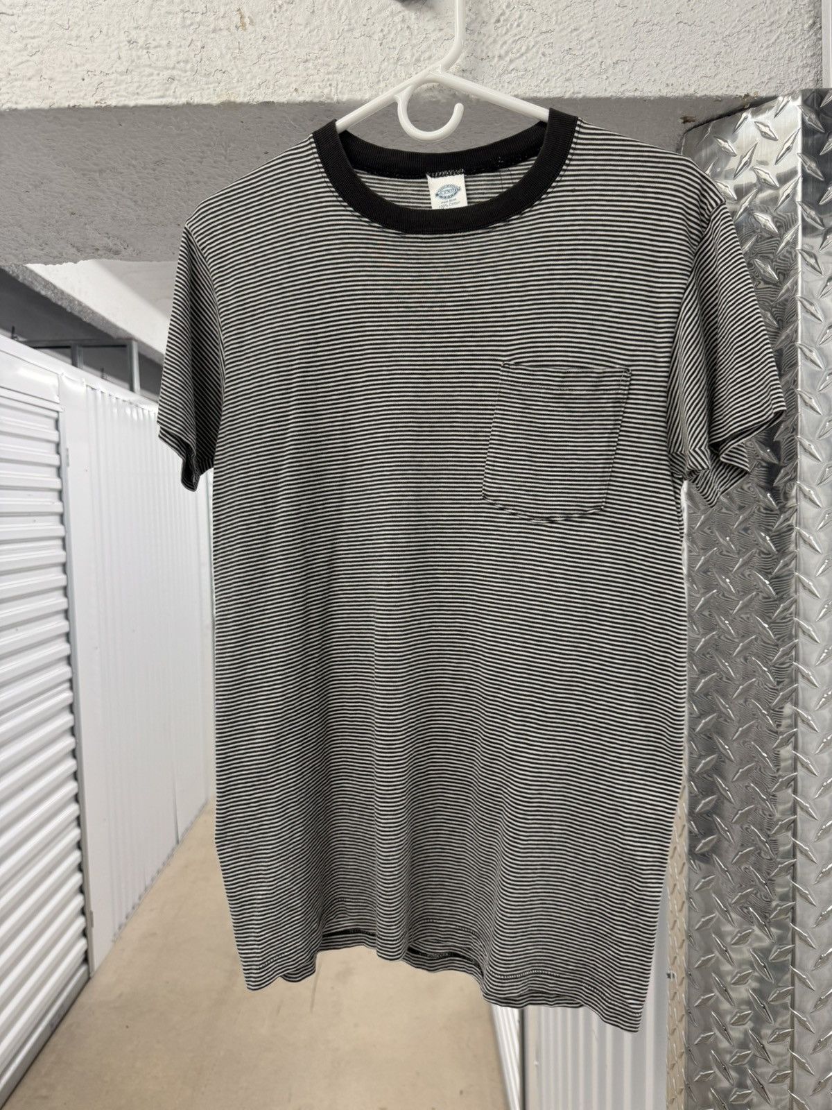 Towncraft Vintage Black & White Stripped pocket tee Size US M / EU 48-50 / 2 - 1 Thumbnail