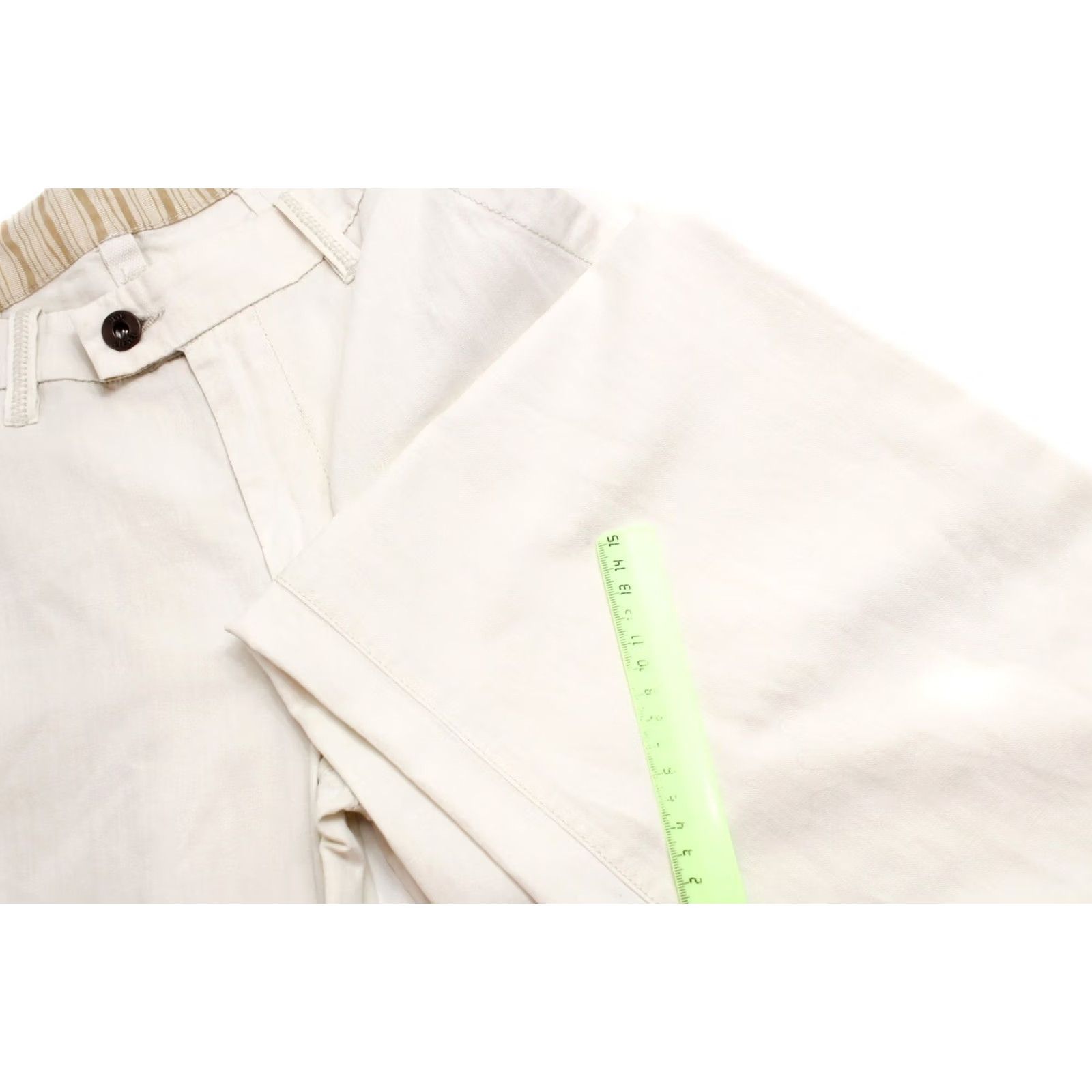 Diesel Diesel Flairlegg-a Regular-Flare 00DQZ Trousers Women's W26 Linen Blend Ivory Size 26" / US 2 / IT 38 - 8 Thumbnail