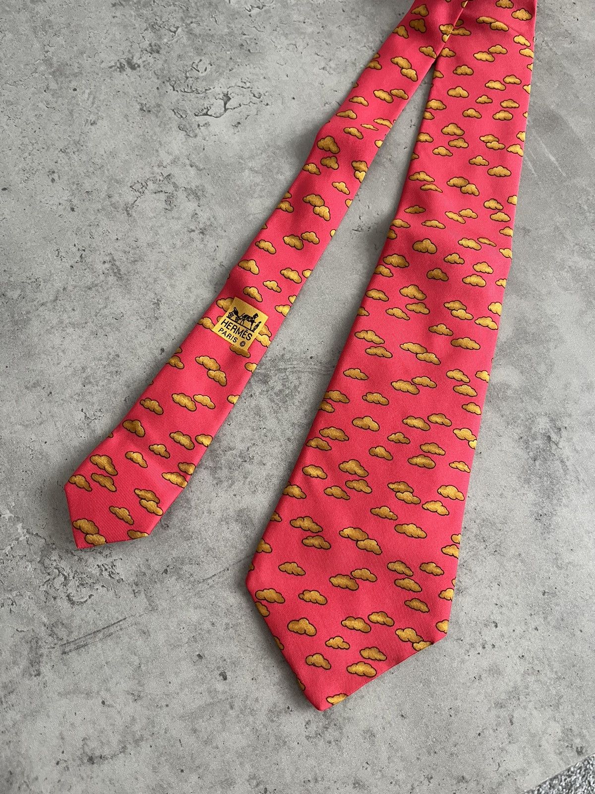 Hermes Hermes 100% Silk Pink Ties Size ONE SIZE - 2 Thumbnail