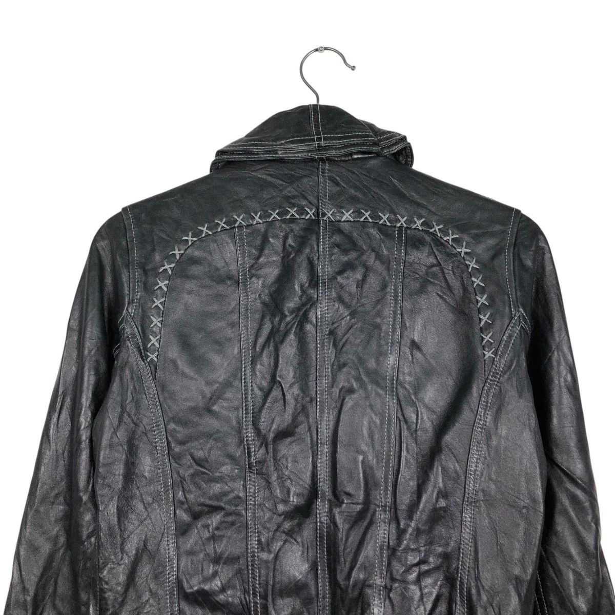 Japanese Brand Cropped Biker Leather Jacket Nouvo Nouvo Issey Miyake Size US S / EU 44-46 / 1 - 9 Thumbnail